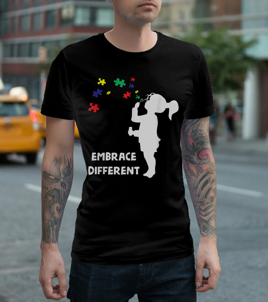 Embrace Different Puzzle Bubble Diversity T-Shirt