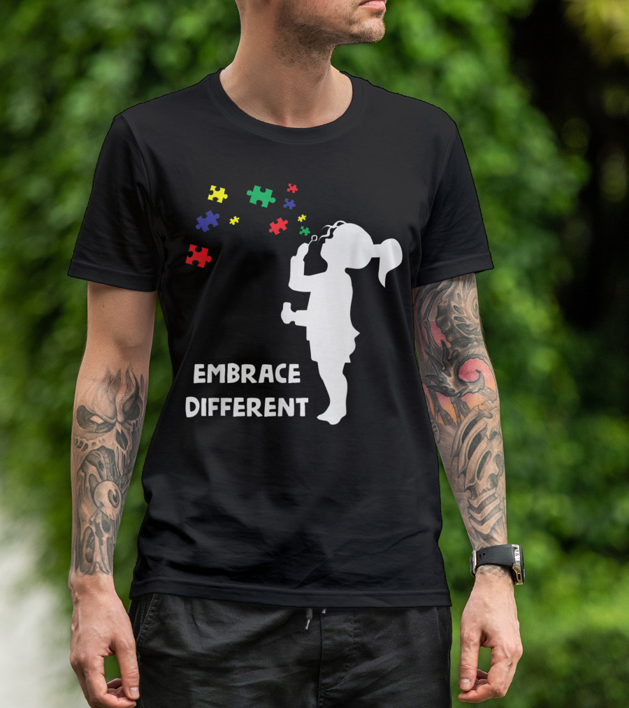 Embrace Different Puzzle Bubble Diversity T-Shirt