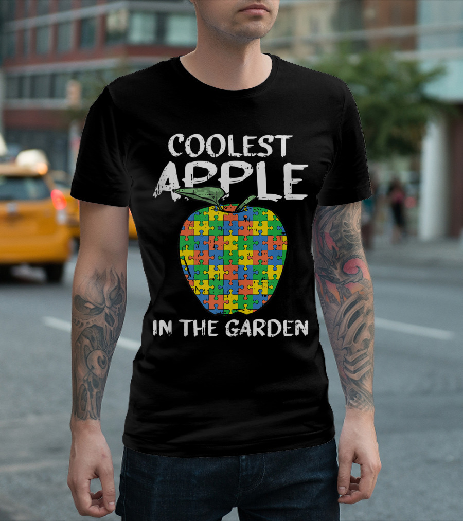 Coolest Apple In The Garden Autism Awareness Puzzle T-Shirt