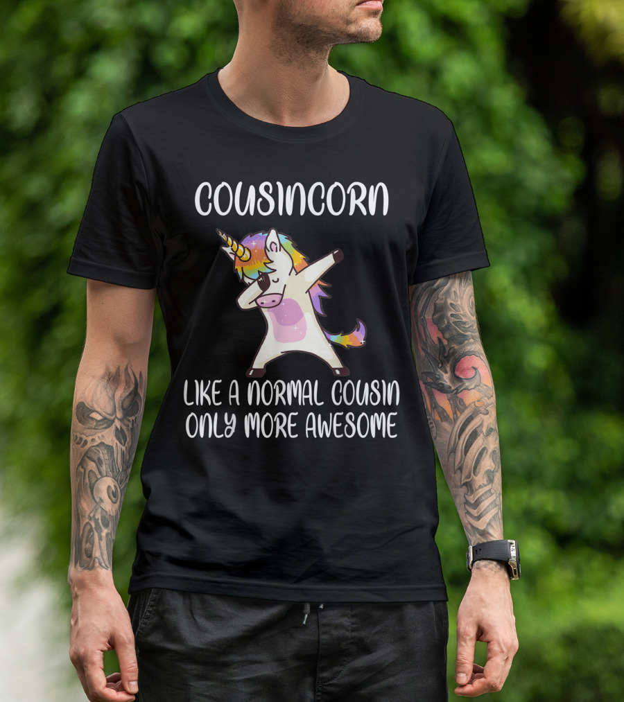Cousincorn Like A Normal Cousin Only More Awesome Dabbing Unicorn T-Shirt