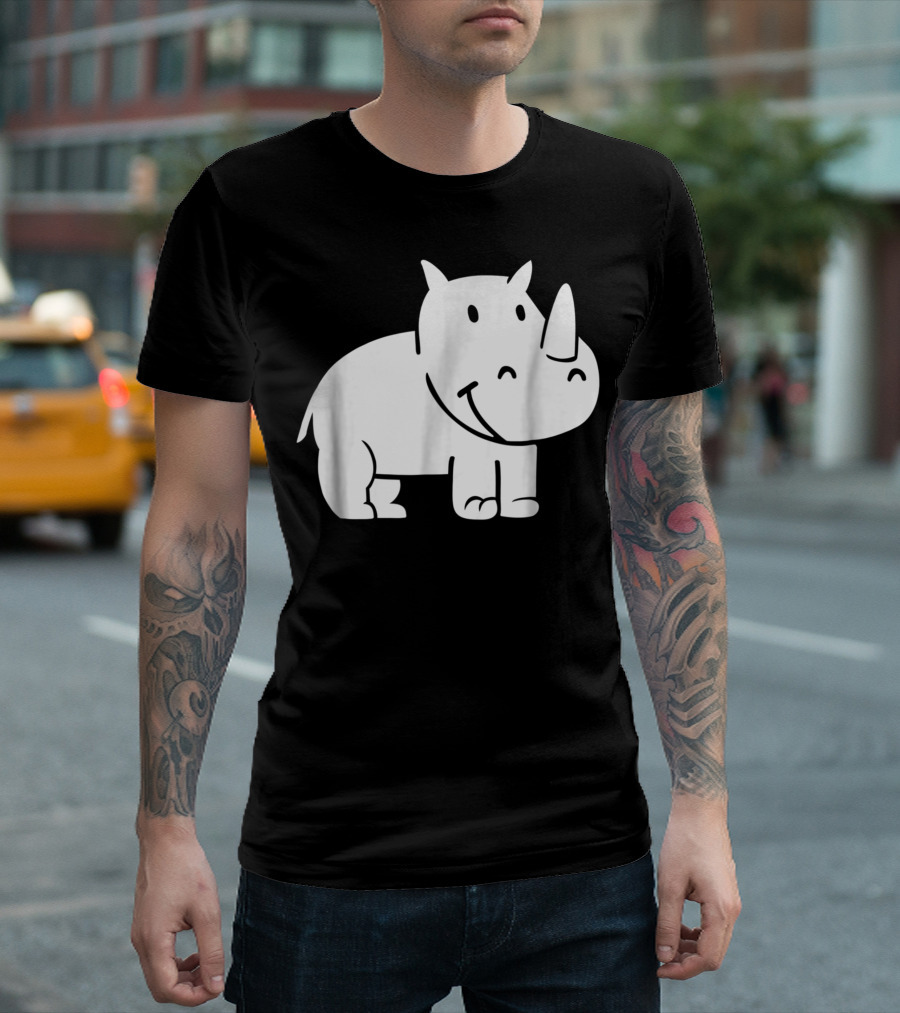 Cute Smiling Rhino T-Shirt