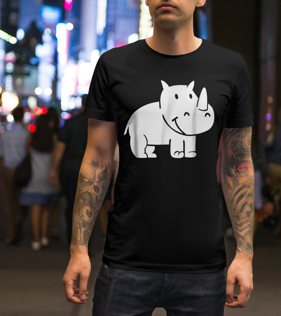 Cute Smiling Rhino T-Shirt