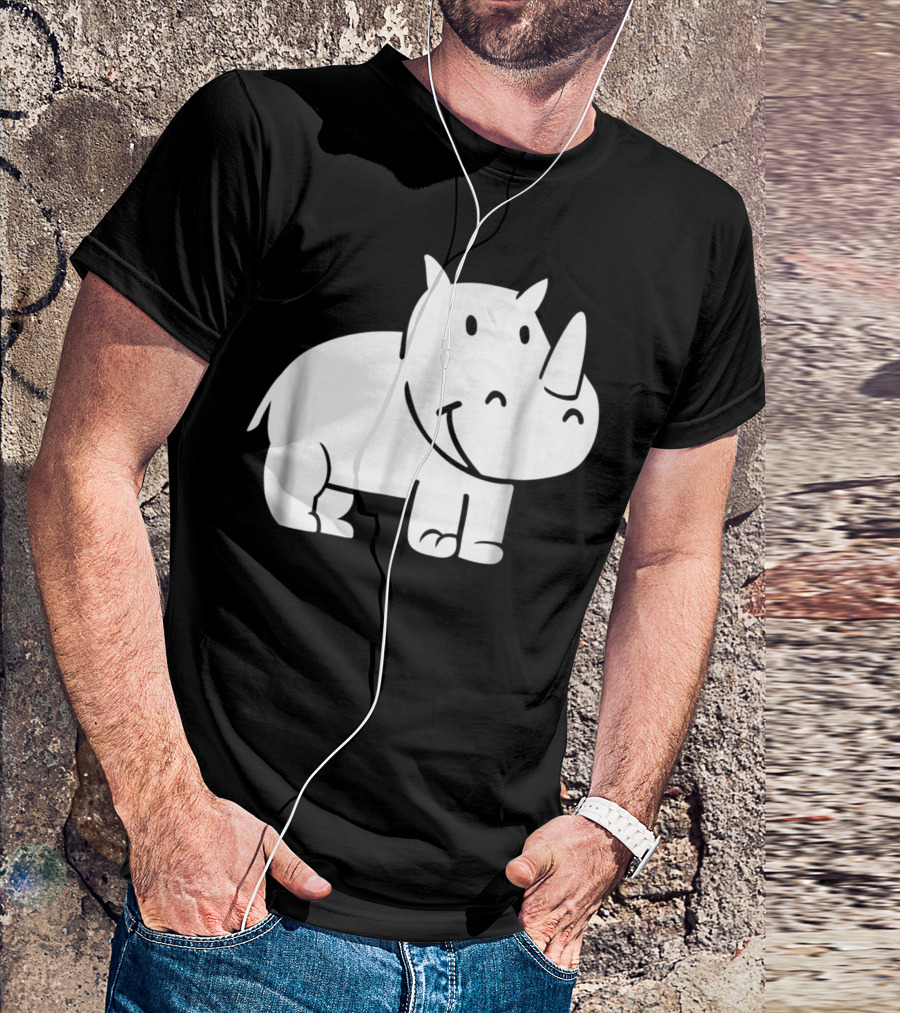 Cute Smiling Rhino T-Shirt
