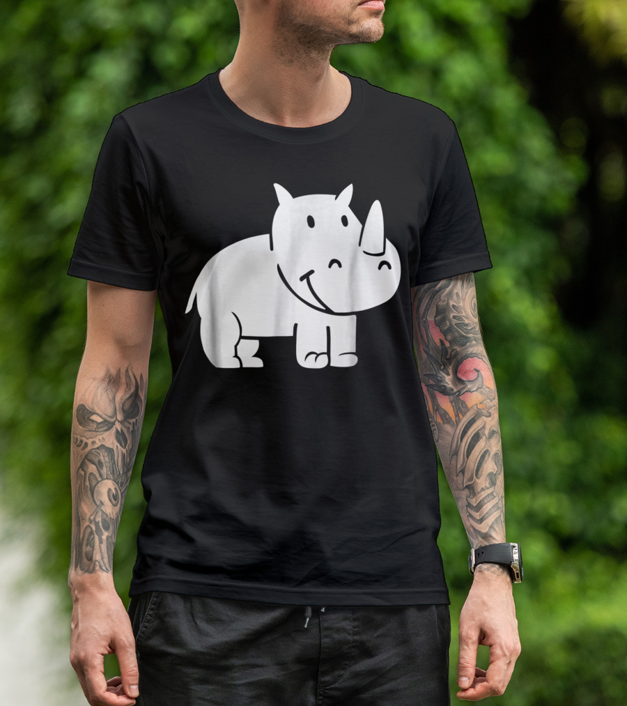 Cute Smiling Rhino T-Shirt