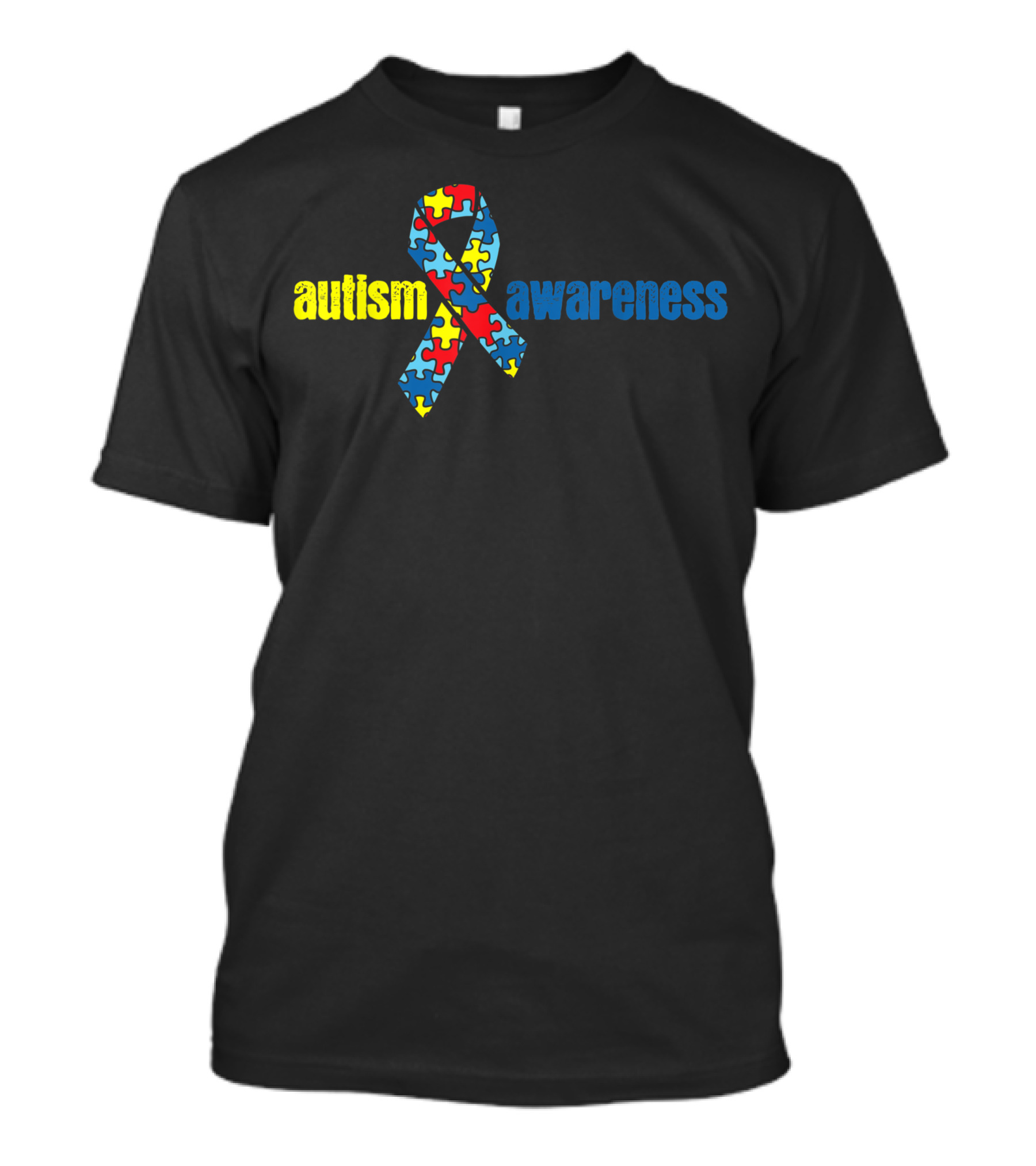 Autism Awareness Puzzle Ribbon Piece T-Shirt