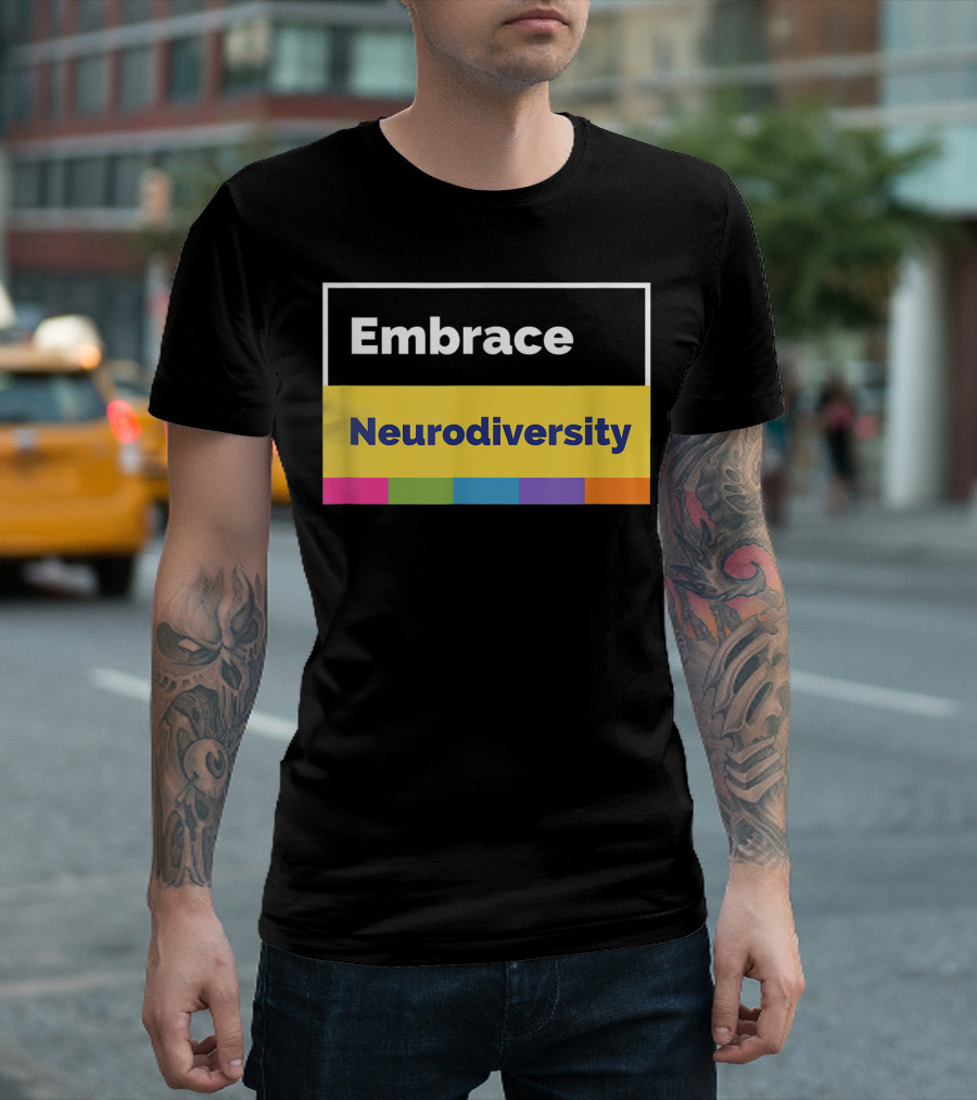 Embrace Neurodiversity Autism Awareness Rainbow Colors T-Shirt