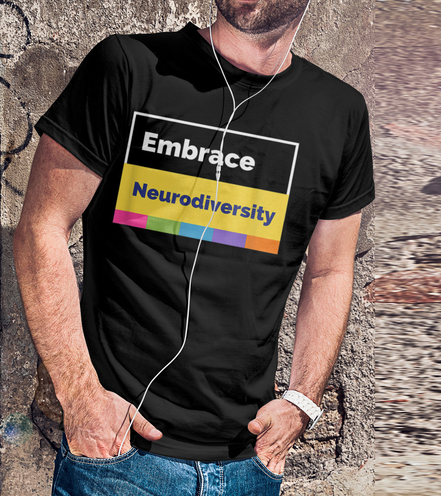 Embrace Neurodiversity Autism Awareness Rainbow Colors T-Shirt