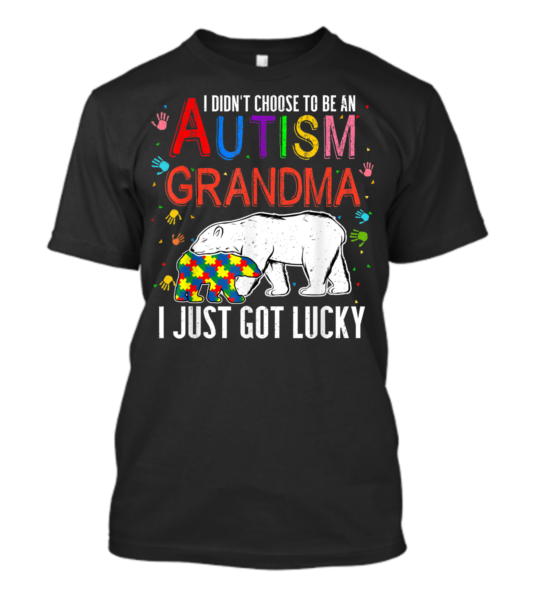I Didn't Choose To Be An Autism Grandma I Just Got Lucky T-Shirt