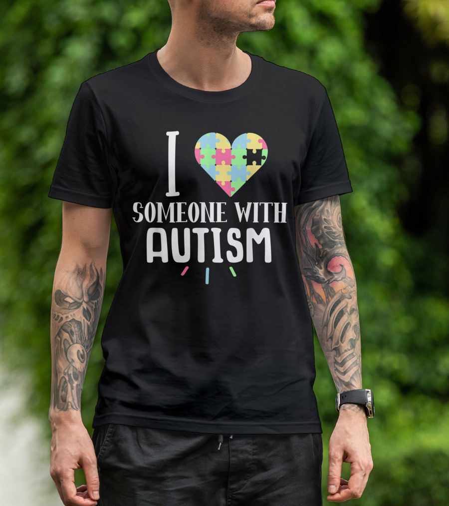 I Heart Someone With Autism Puzzle Piece T-Shirt