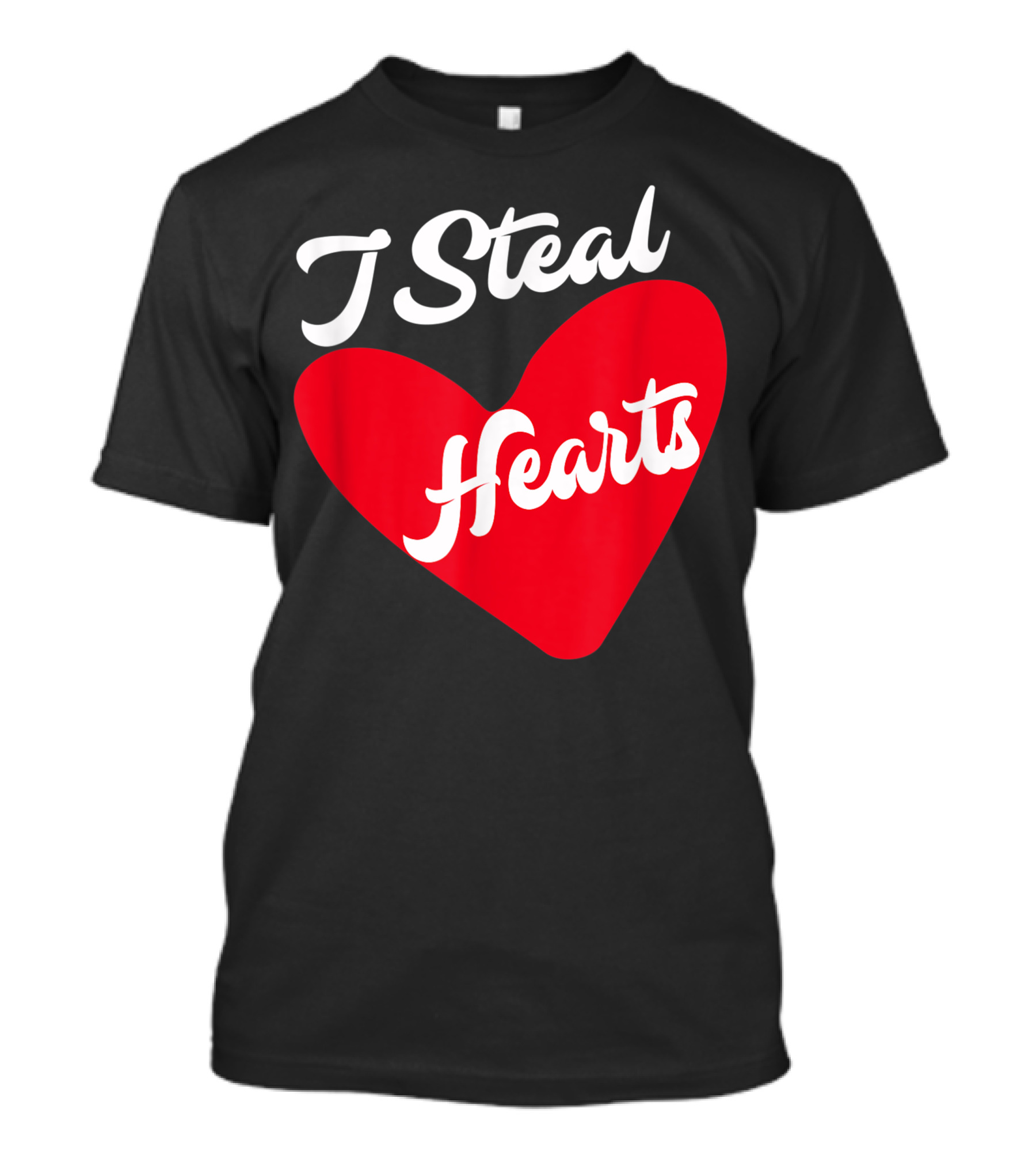 I Steal Hearts Valentines Day Special Lover Bold Red Heart T-Shirt