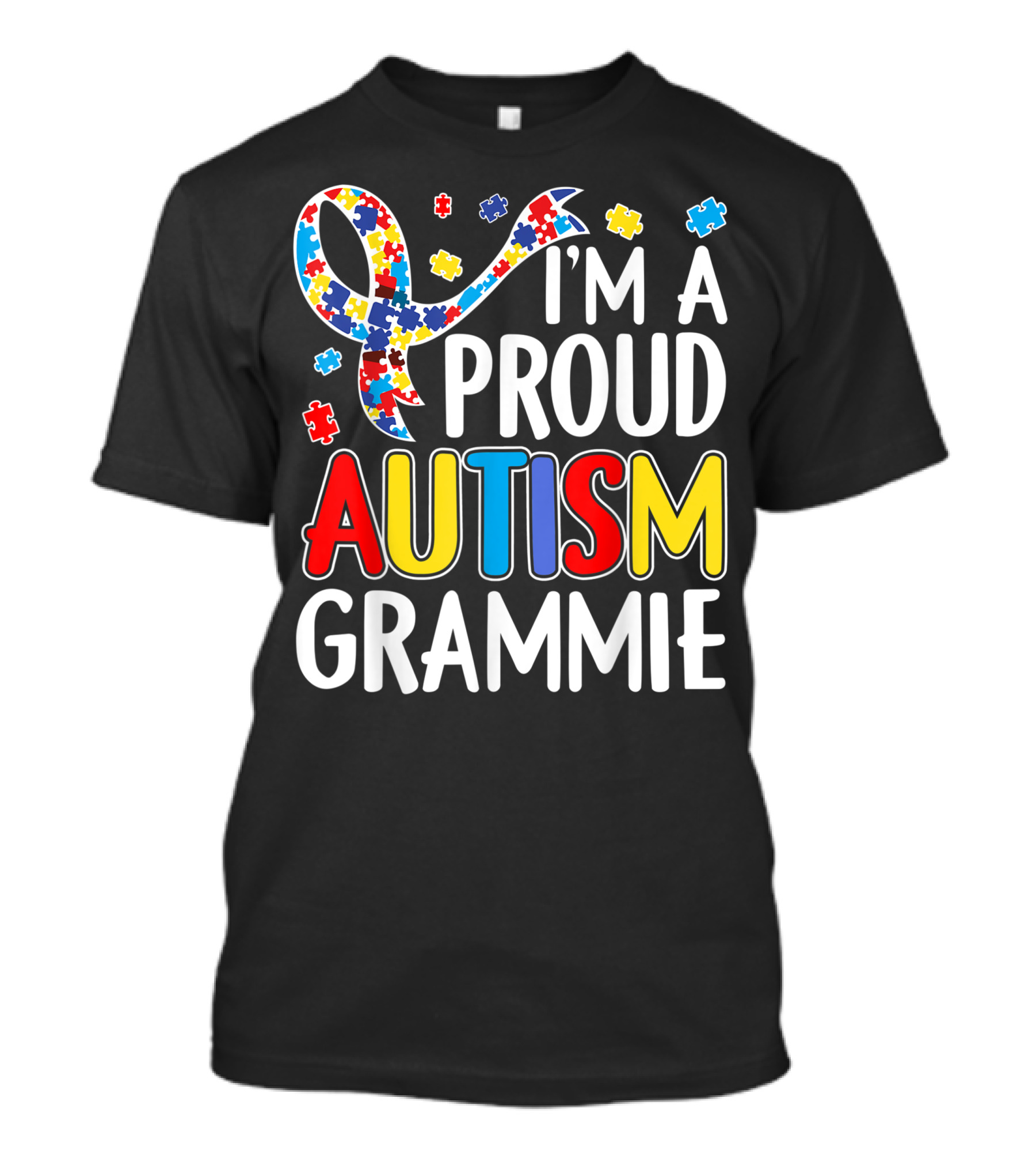 I'm A Proud Autism Grammie Puzzle Ribbon Autism Awareness T-Shirt