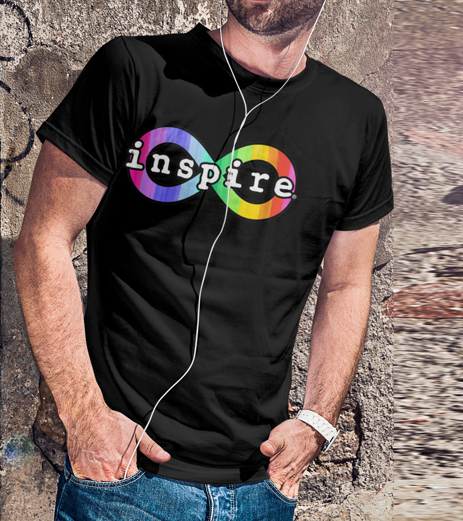 Inspire Neurodiversity Autism Rainbow Infinity Symbol N5 T-Shirt