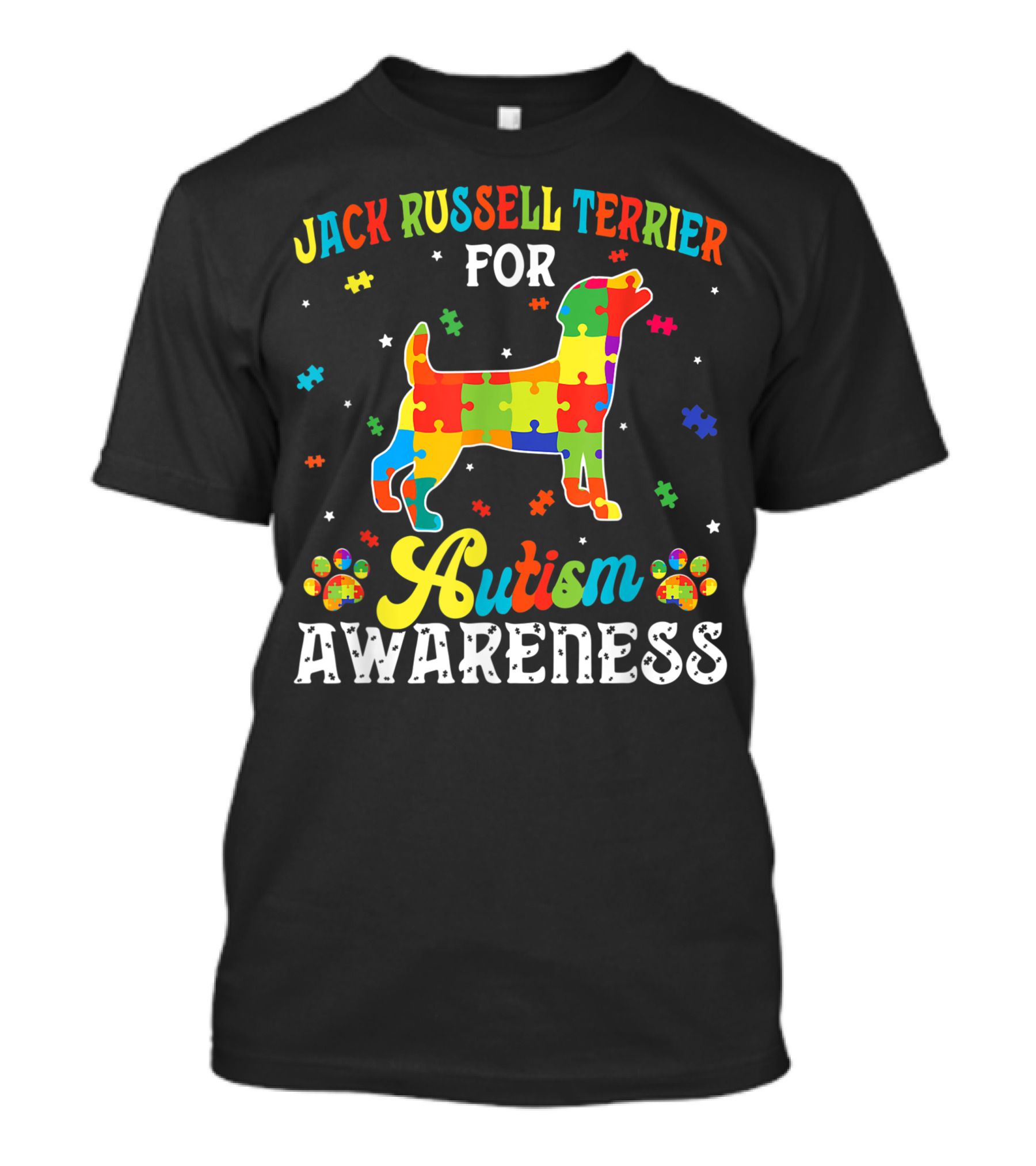 Jack Russell Terrier For Autism Awareness Dog Dad T-Shirt
