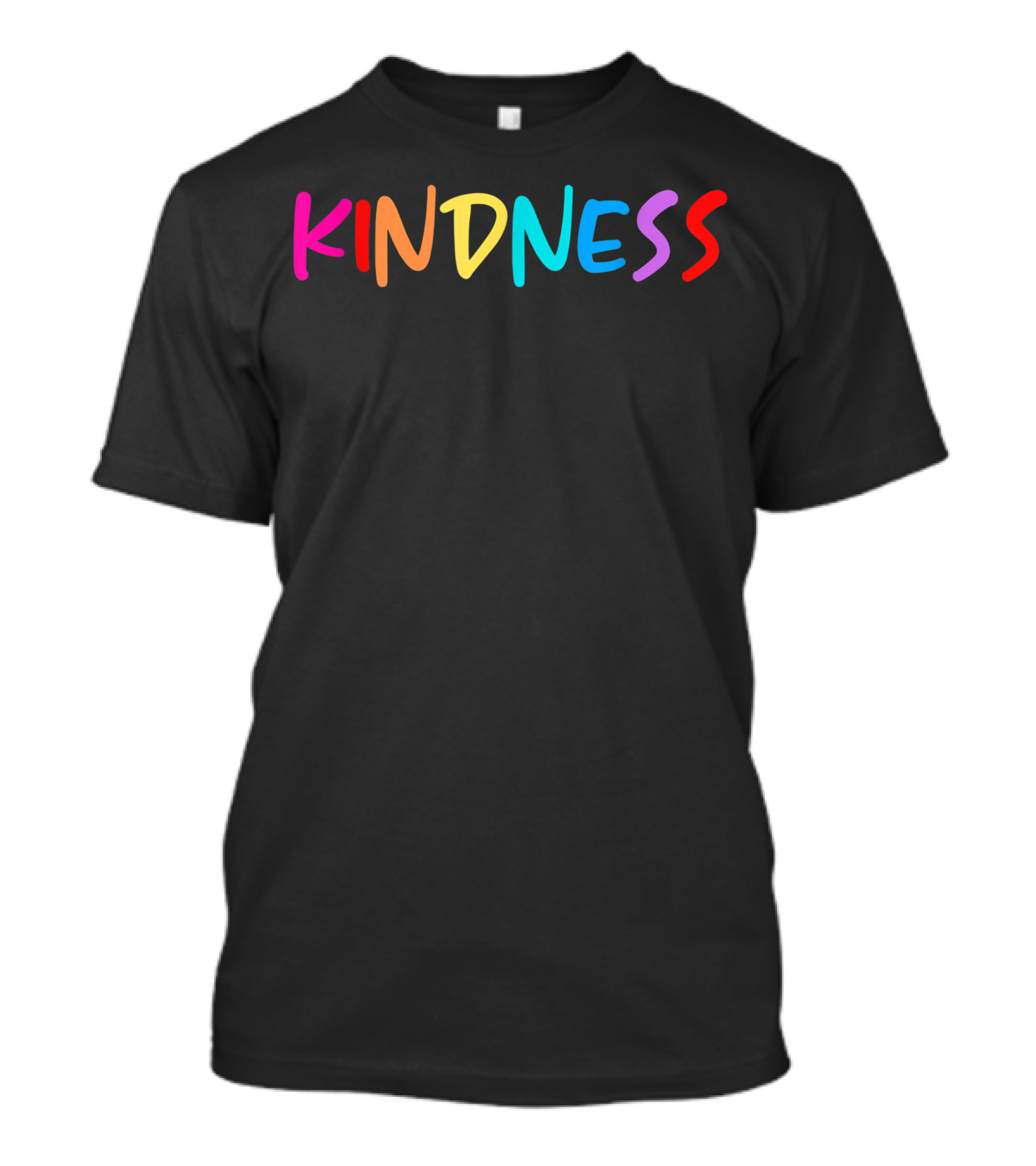 Kindness Inspirational Anti Bullying Rainbow Letters T-Shirt