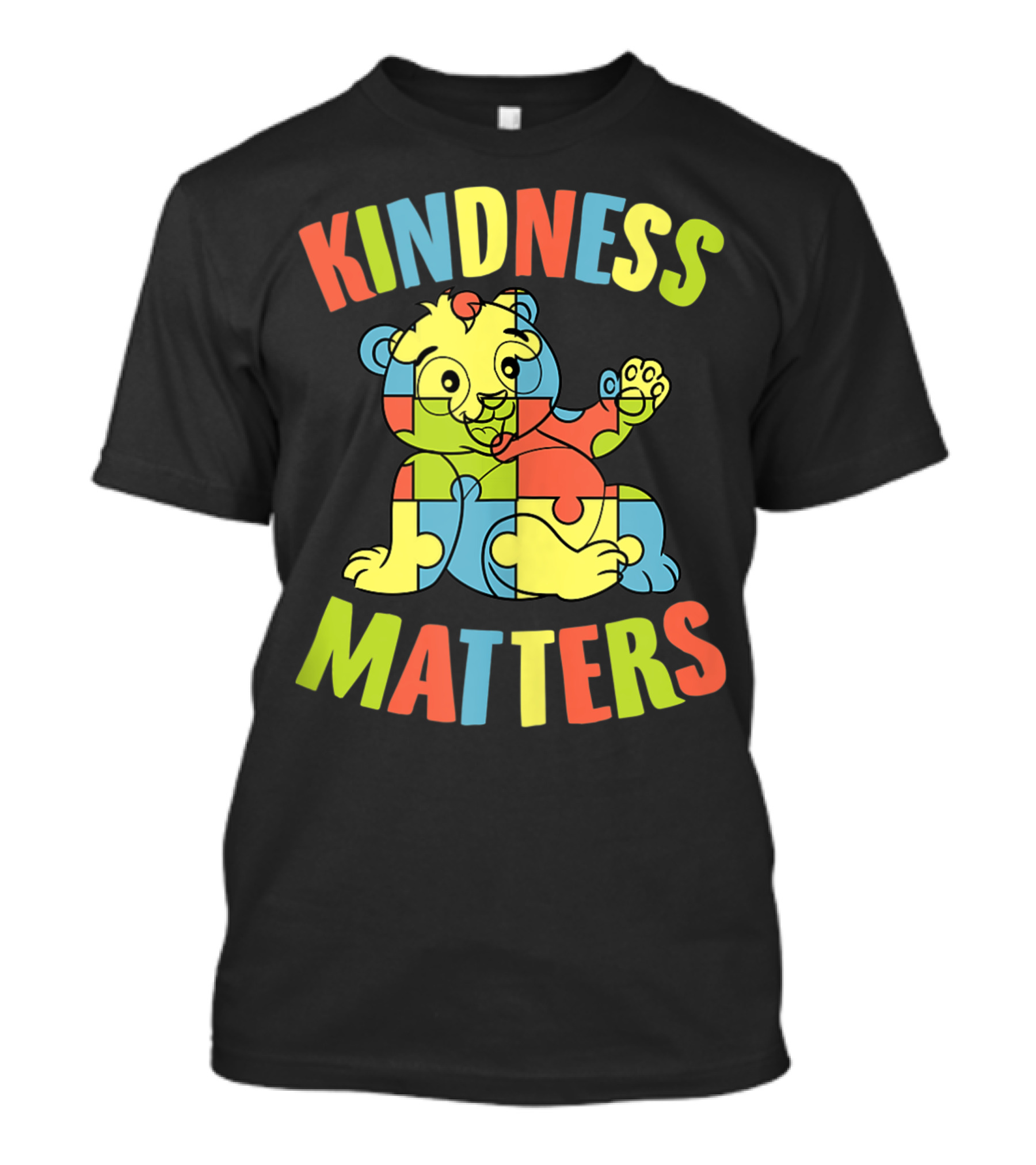 Kindness Matters Autism Puzzle Piece Panda Bear T-Shirt