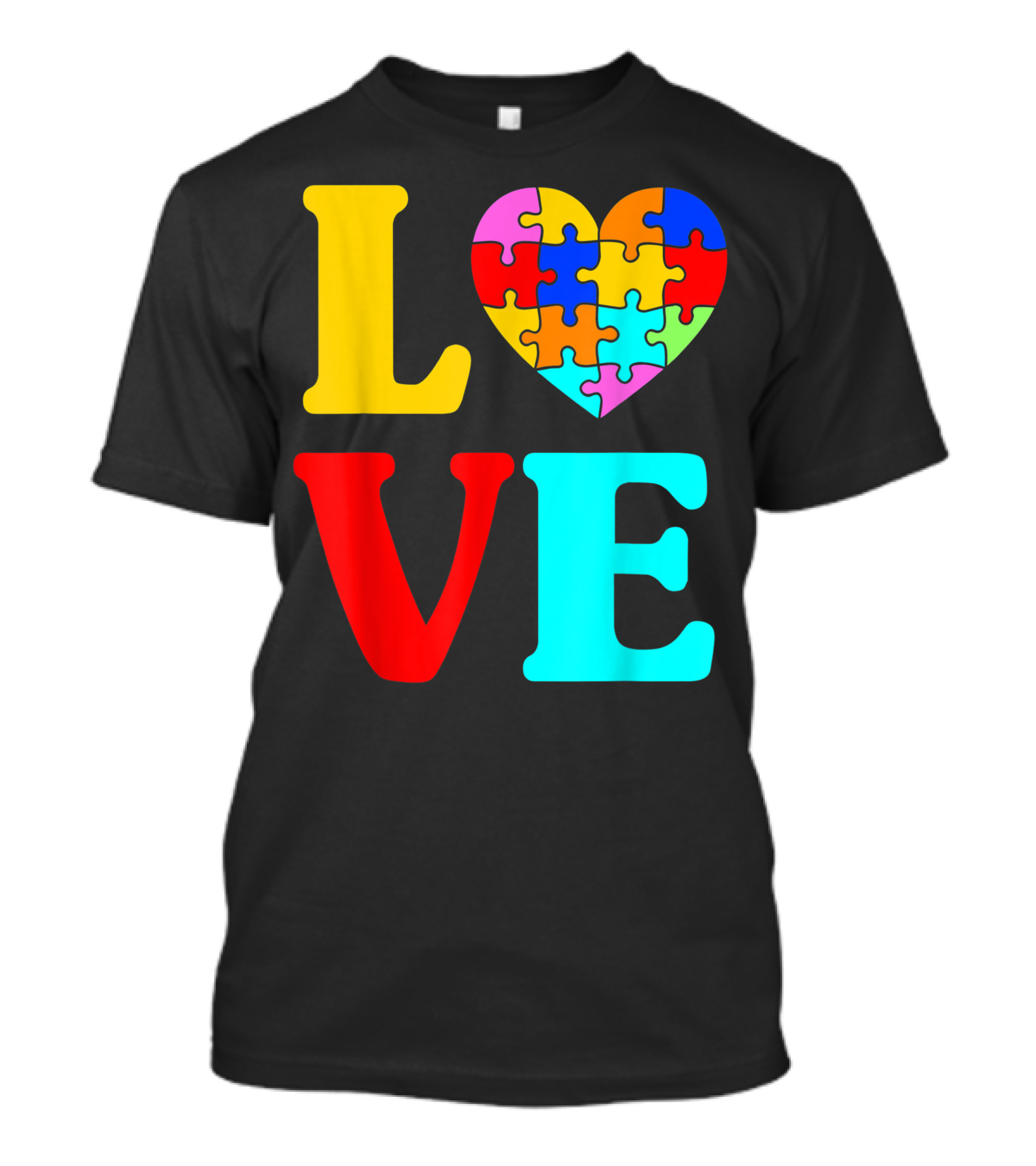 Love Autism Awareness Puzzle Heart Autistic Moms T-Shirt