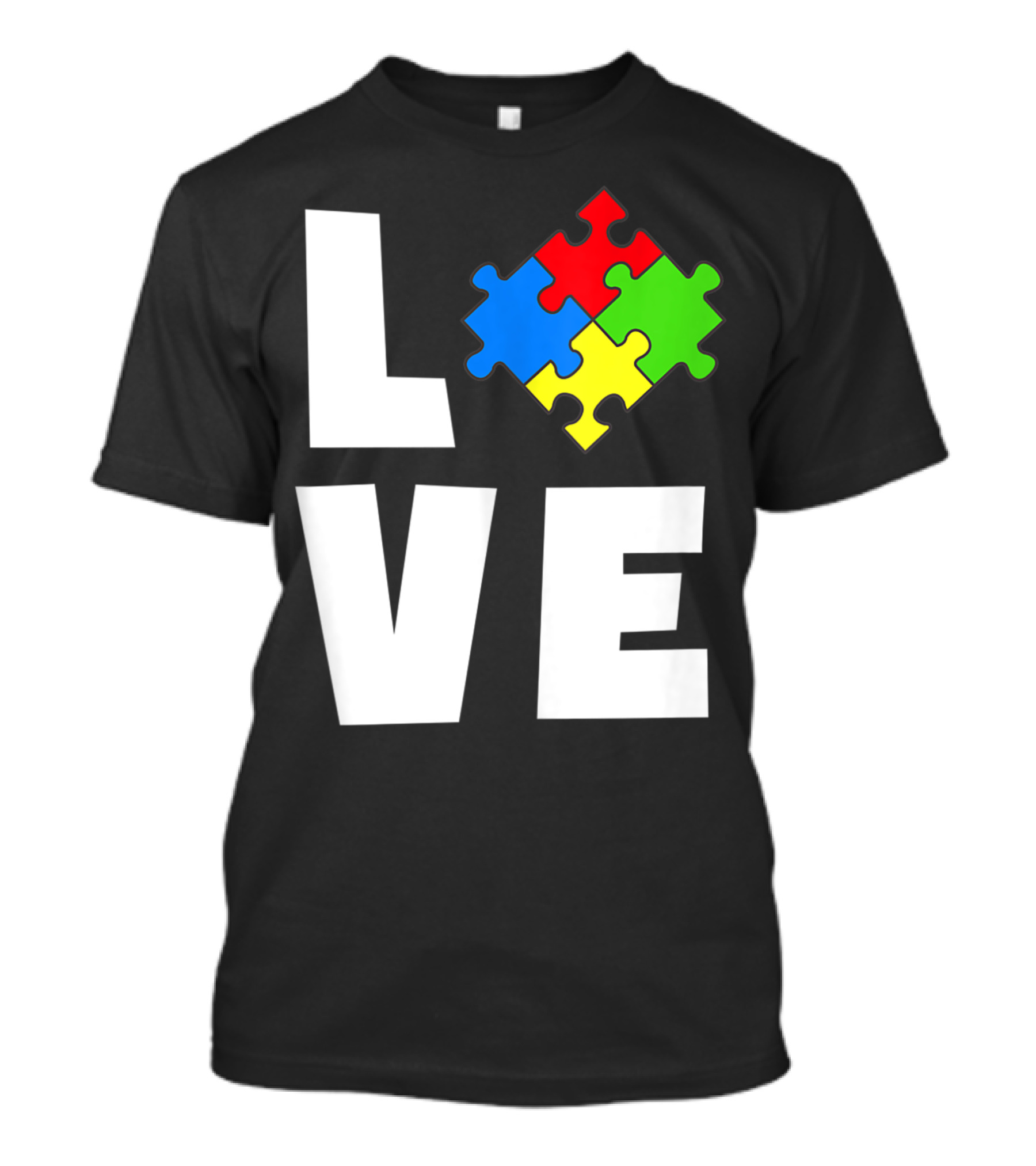 Love Autism Awareness Puzzle Piece Autistic T-Shirt