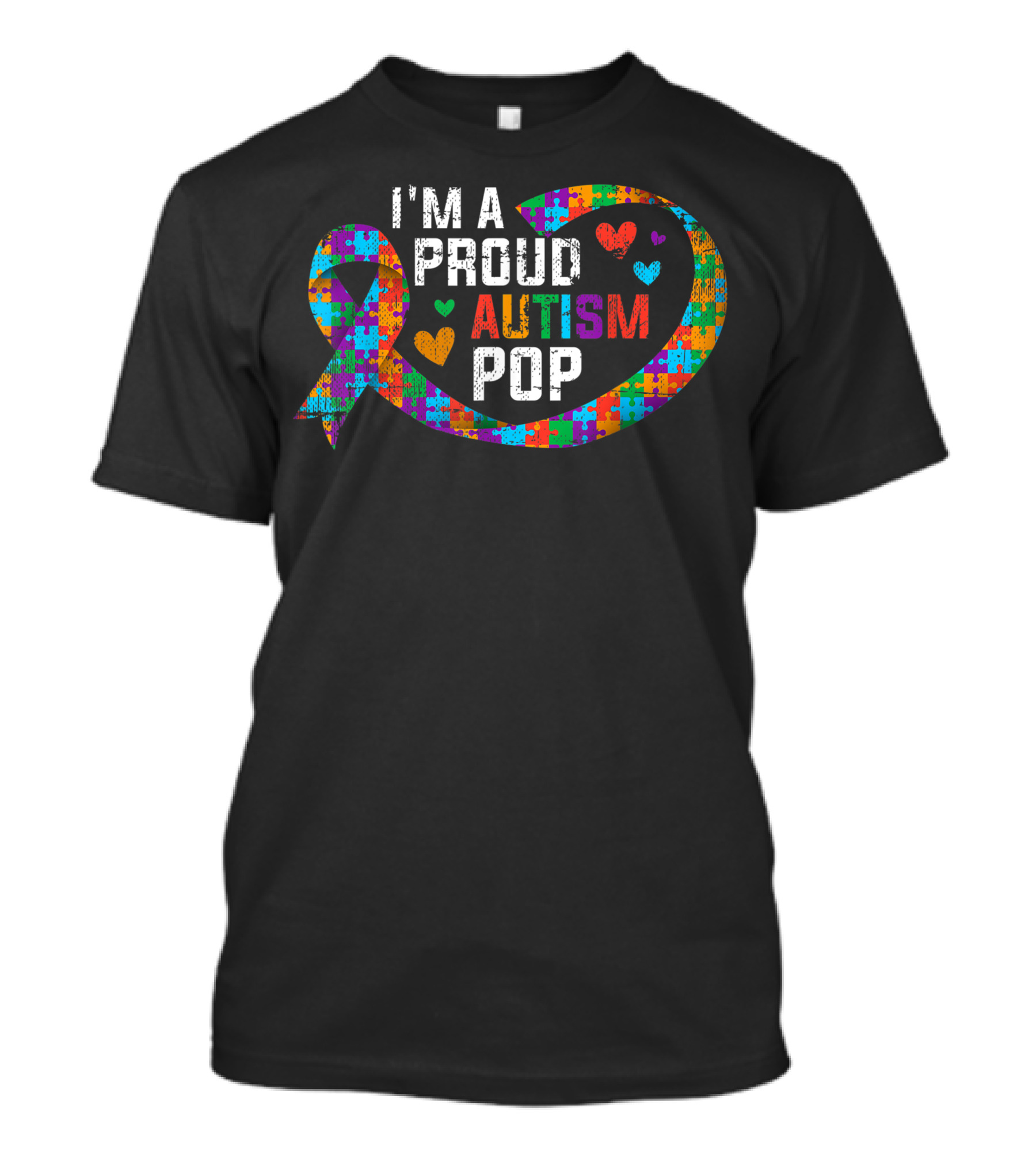 I'm A Proud Autism Pop Heart Ribbon Autism Awareness T-Shirt