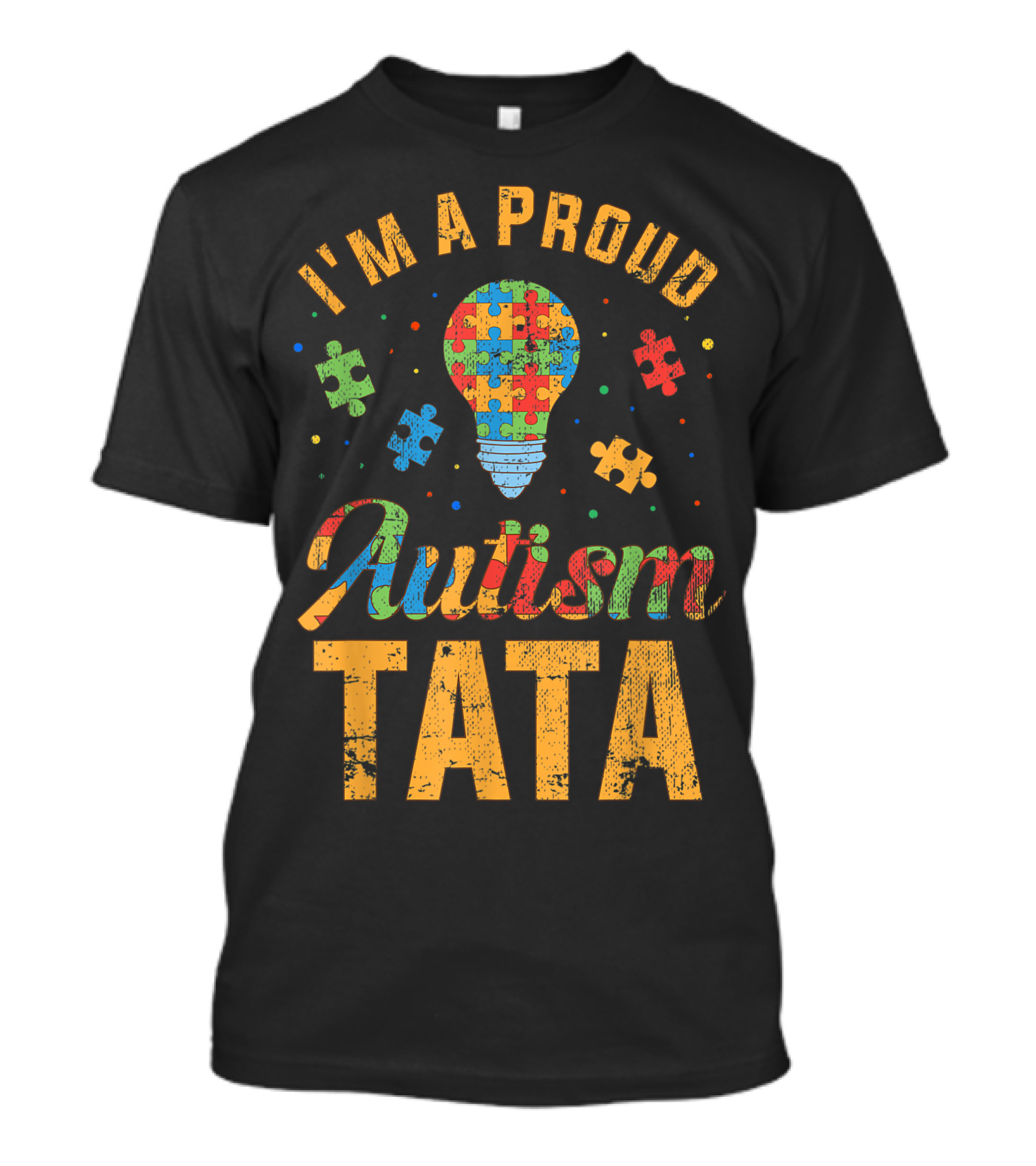 I’m A Proud Autism Tata Light Bulb Puzzle Autism Awareness T-Shirt