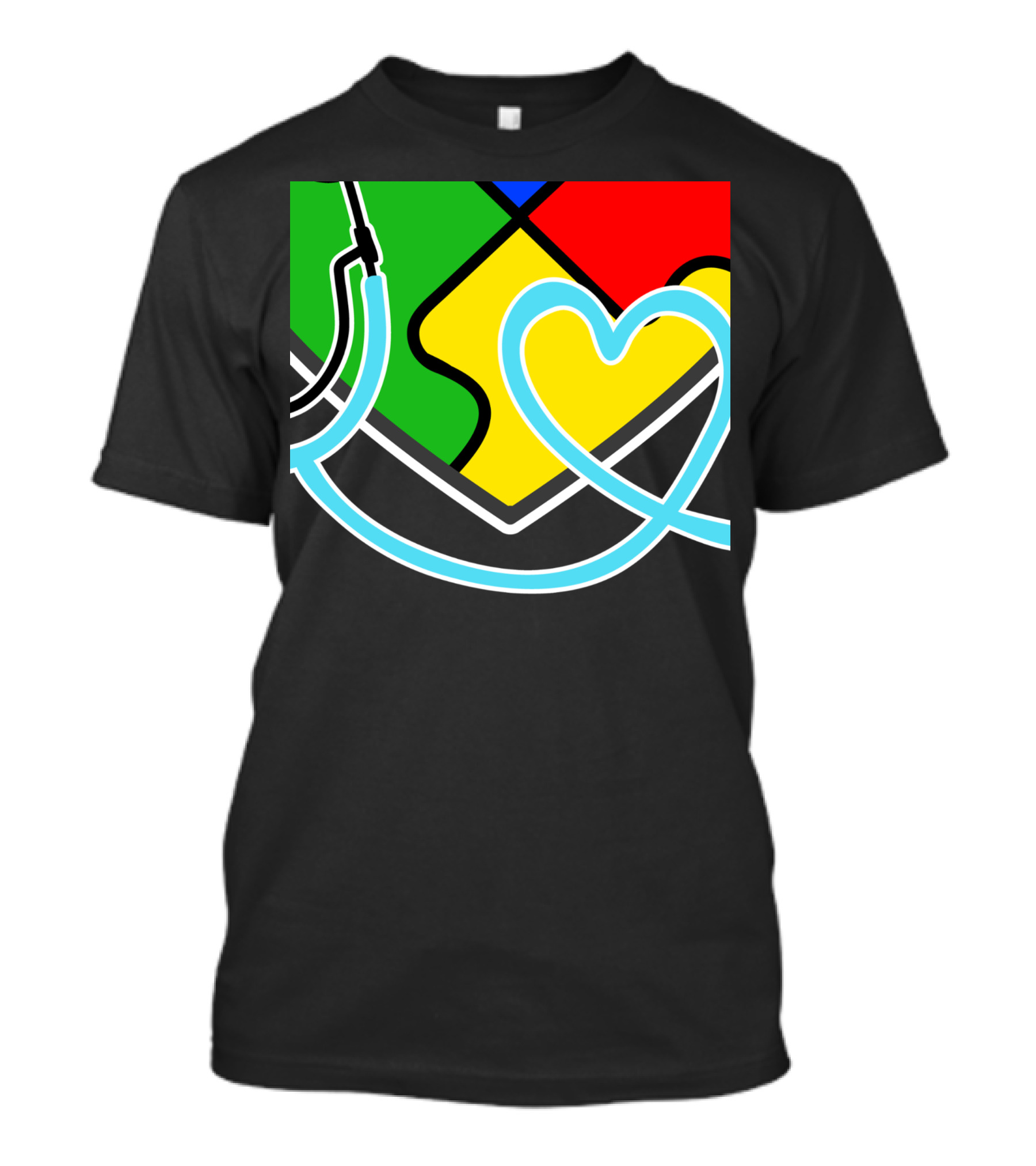 Nurses Autism Awareness Stethoscope Heart Puzzle Piece T-Shirt