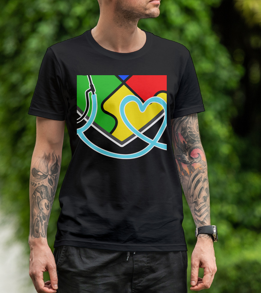 Nurses Autism Awareness Stethoscope Heart Puzzle Piece T-Shirt