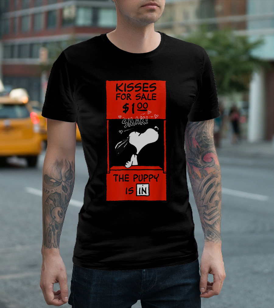 Peanus Snoopy Kisses For Sale Valentine The Puppy Is In T-Shirt
