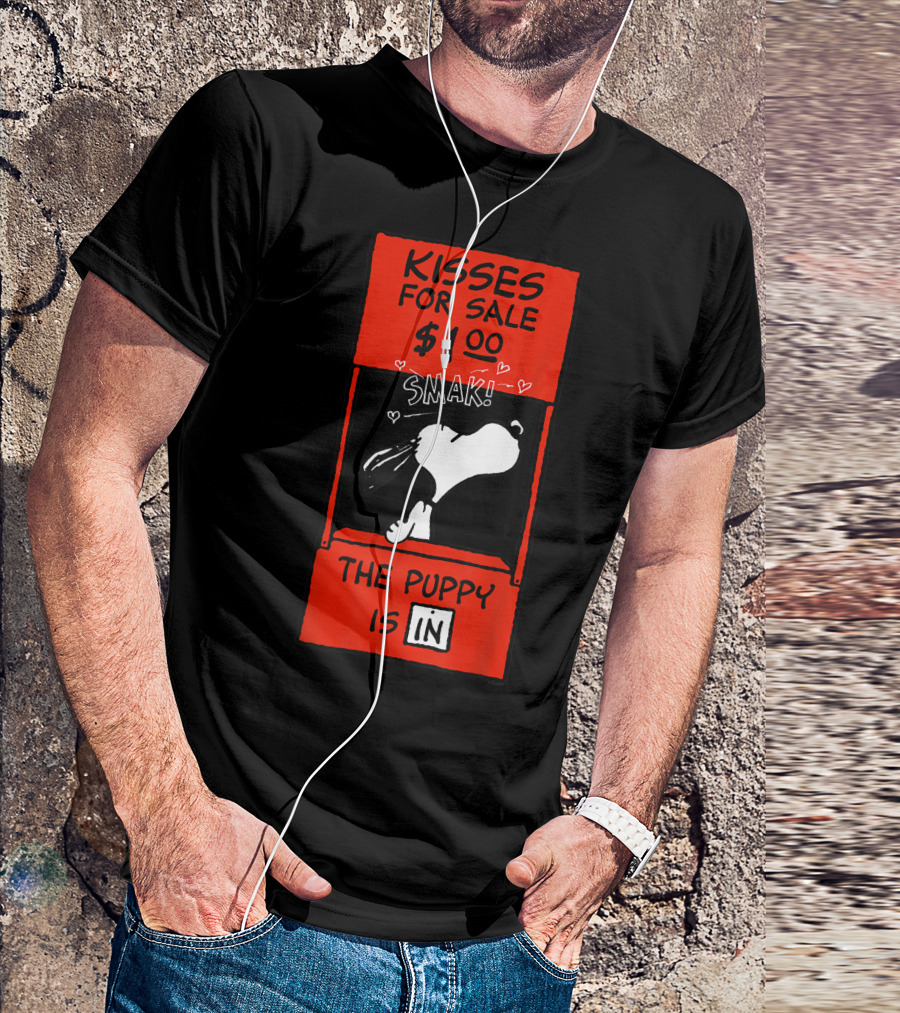 Peanus Snoopy Kisses For Sale Valentine The Puppy Is In T-Shirt