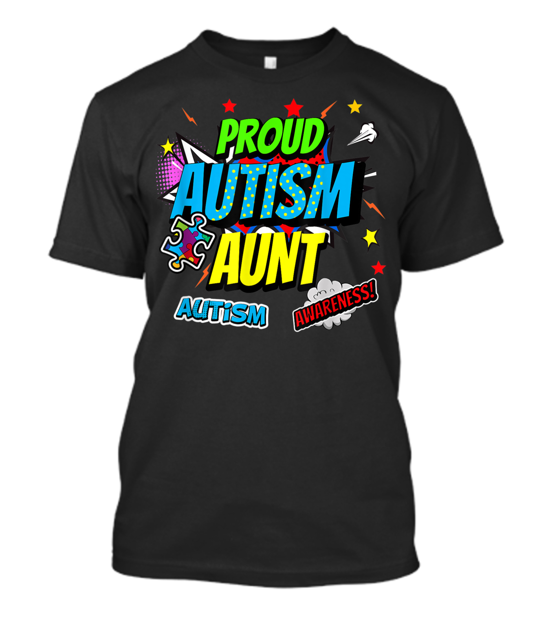 PROUD AUTISM AUNT AUTISM AWARENESS PUZZLE AUTISM AWARENESS T-Shirt