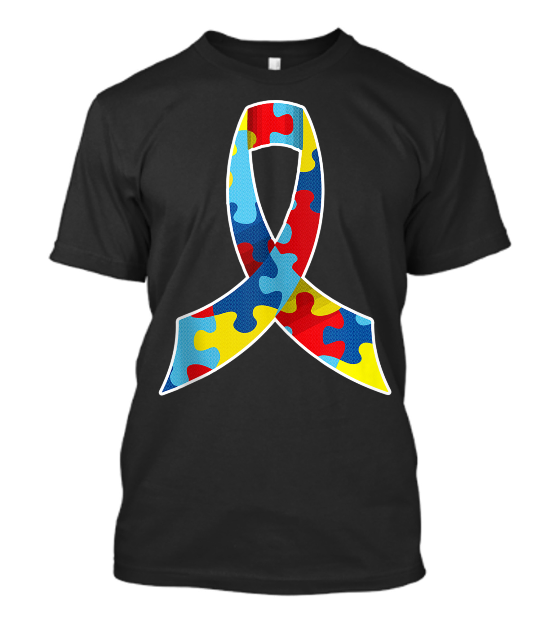 Puzzle Ribbon Autism Awareness Advocacy T-Shirt