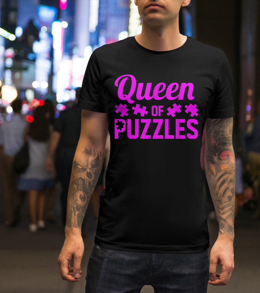 Queen Of Puzzles Jigsaw Puzzle Piece Lover T-Shirt