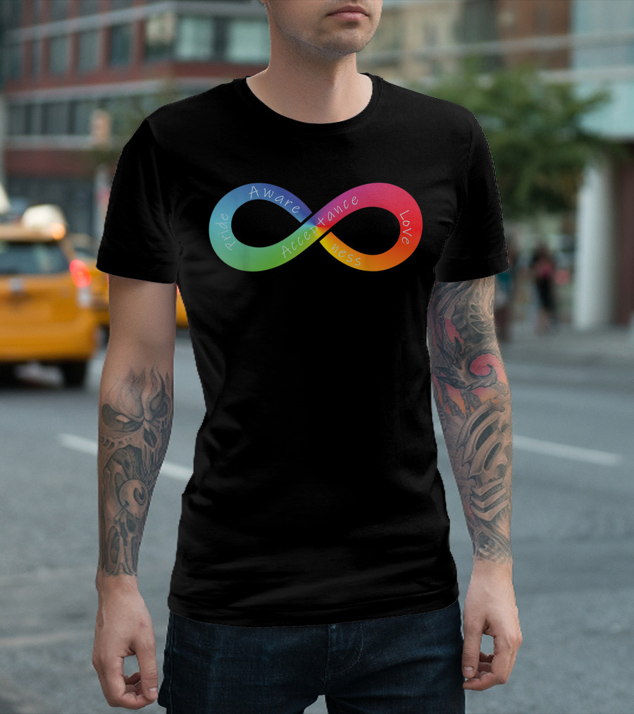 Rainbow Infinity Pride Autism Awareness Acceptance Love T-Shirt