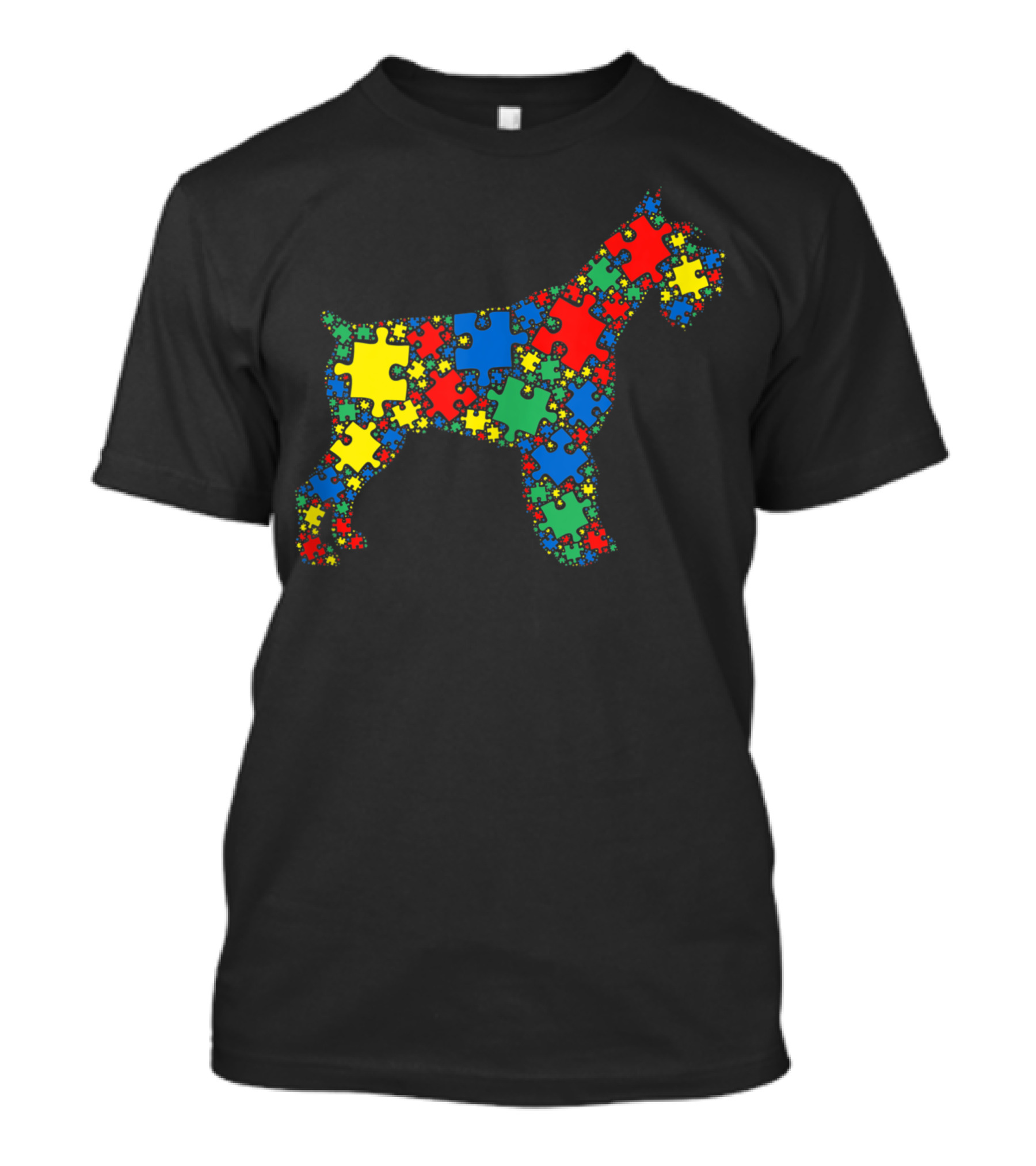 Schnauzer Puzzle Autism Awareness Men Kids Hb T-Shirt