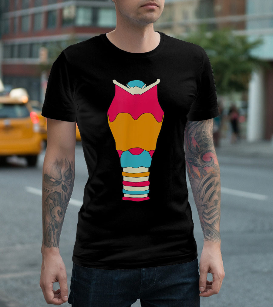 Speech Language Pathologist Colorful Larynx Anatomy Voice Box SLP T-Shirt