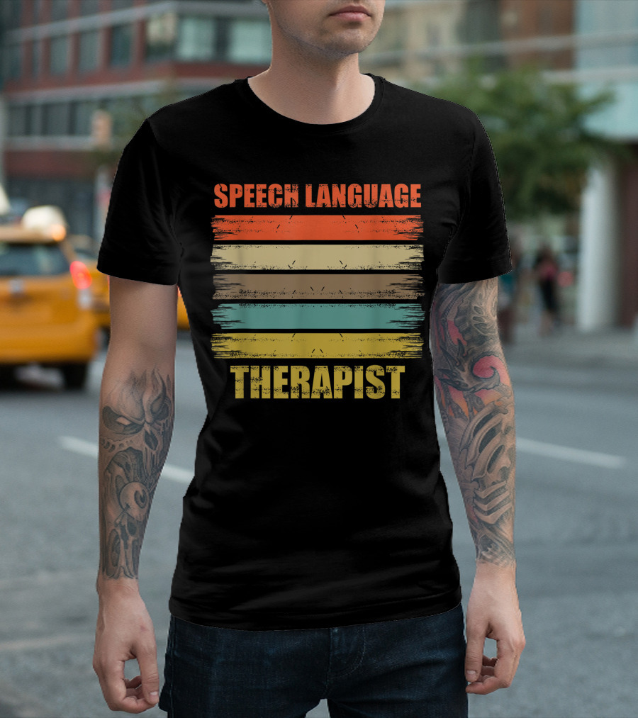 Speech Language Therapist Therapy Autism Awareness Month T-Shirt