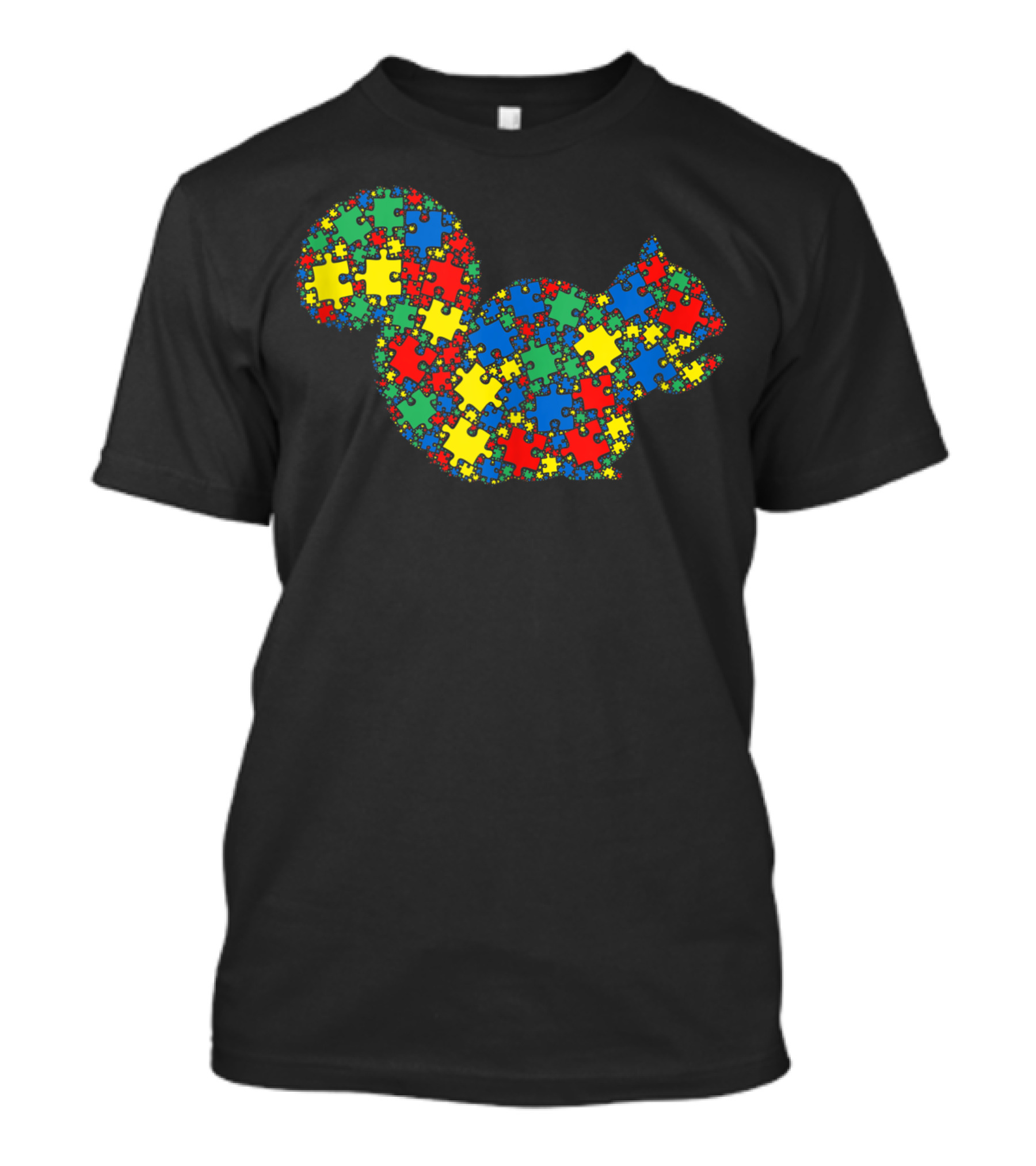 Squirrel Puzzle Autism Awareness Men Kids Iq T-Shirt