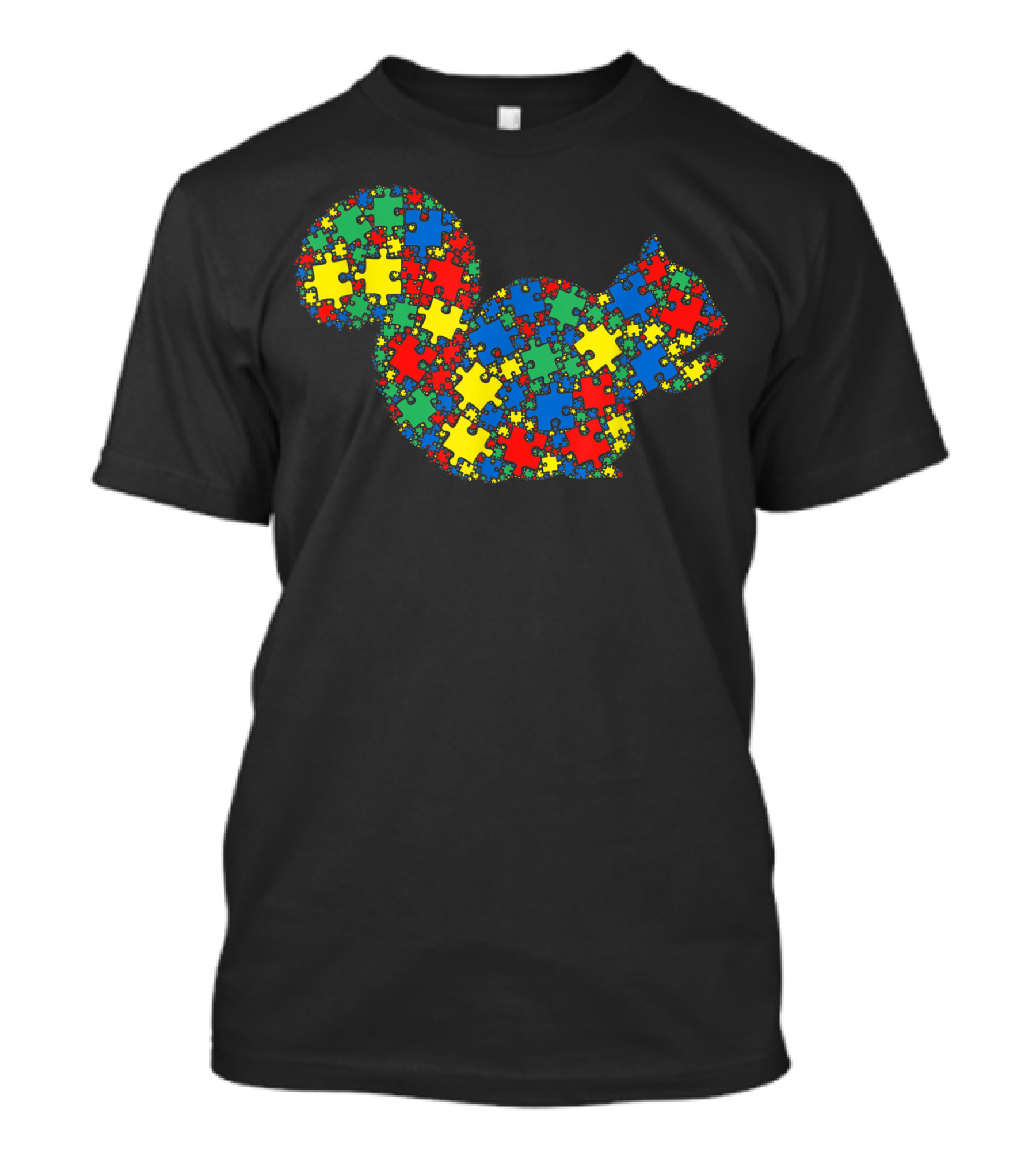 Squirrel Autism Awareness Puzzle Men Kids T-Shirt