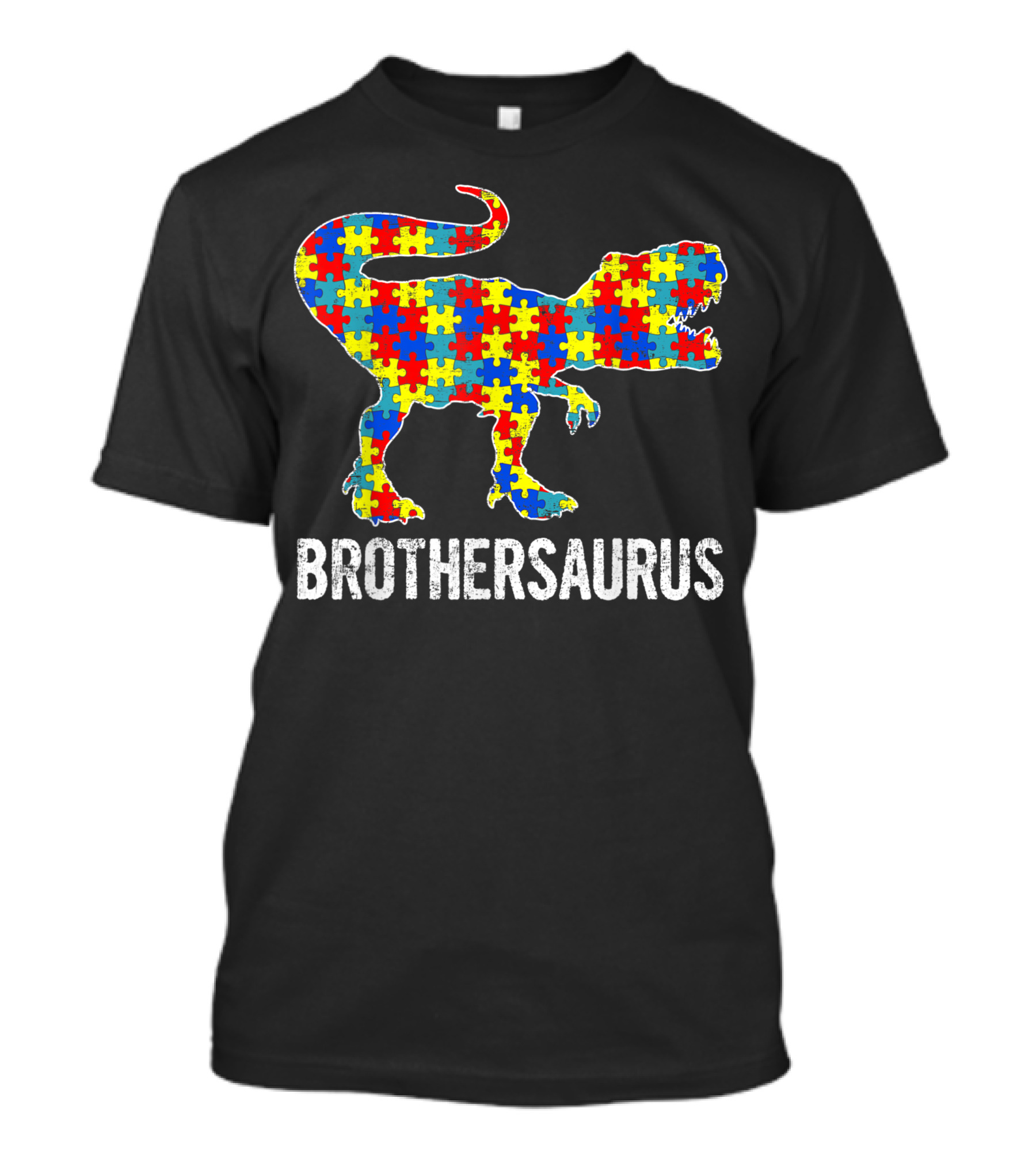 Brothersaurus Dinosaur Autism Awareness Puzzle T-Shirt