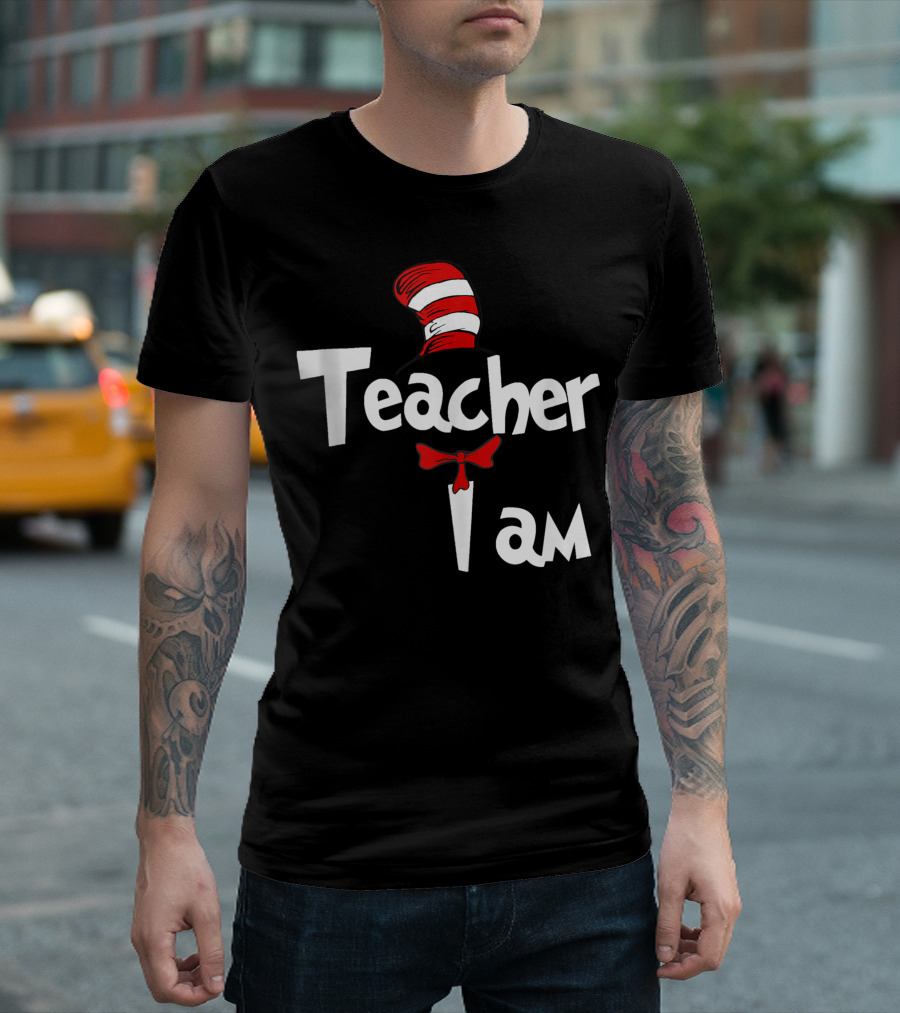 Teacher I Am Teaching Is My Thing Dr. Seuss Hat And Bow Tie T-Shirt