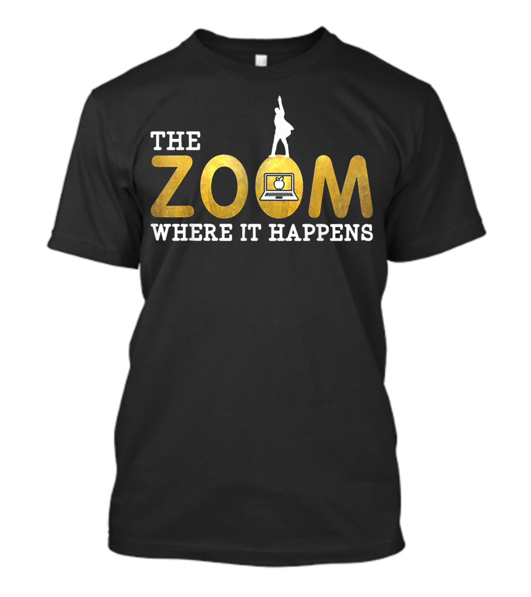 The Zoom Where It Happens Silhouette Laptop T-Shirt