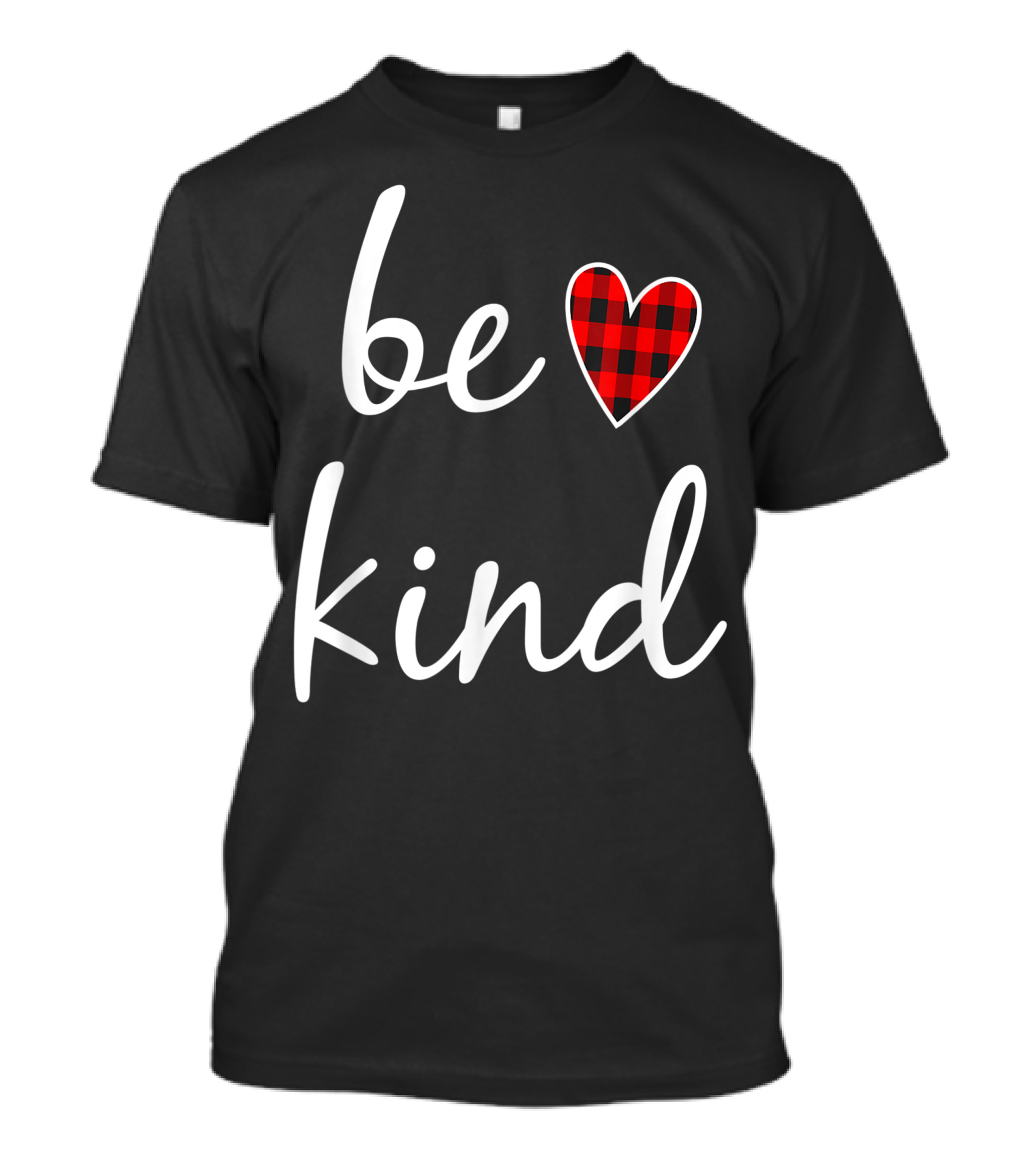 Unity Day Be Kind Plaid Heart Anti Bullying T-Shirt