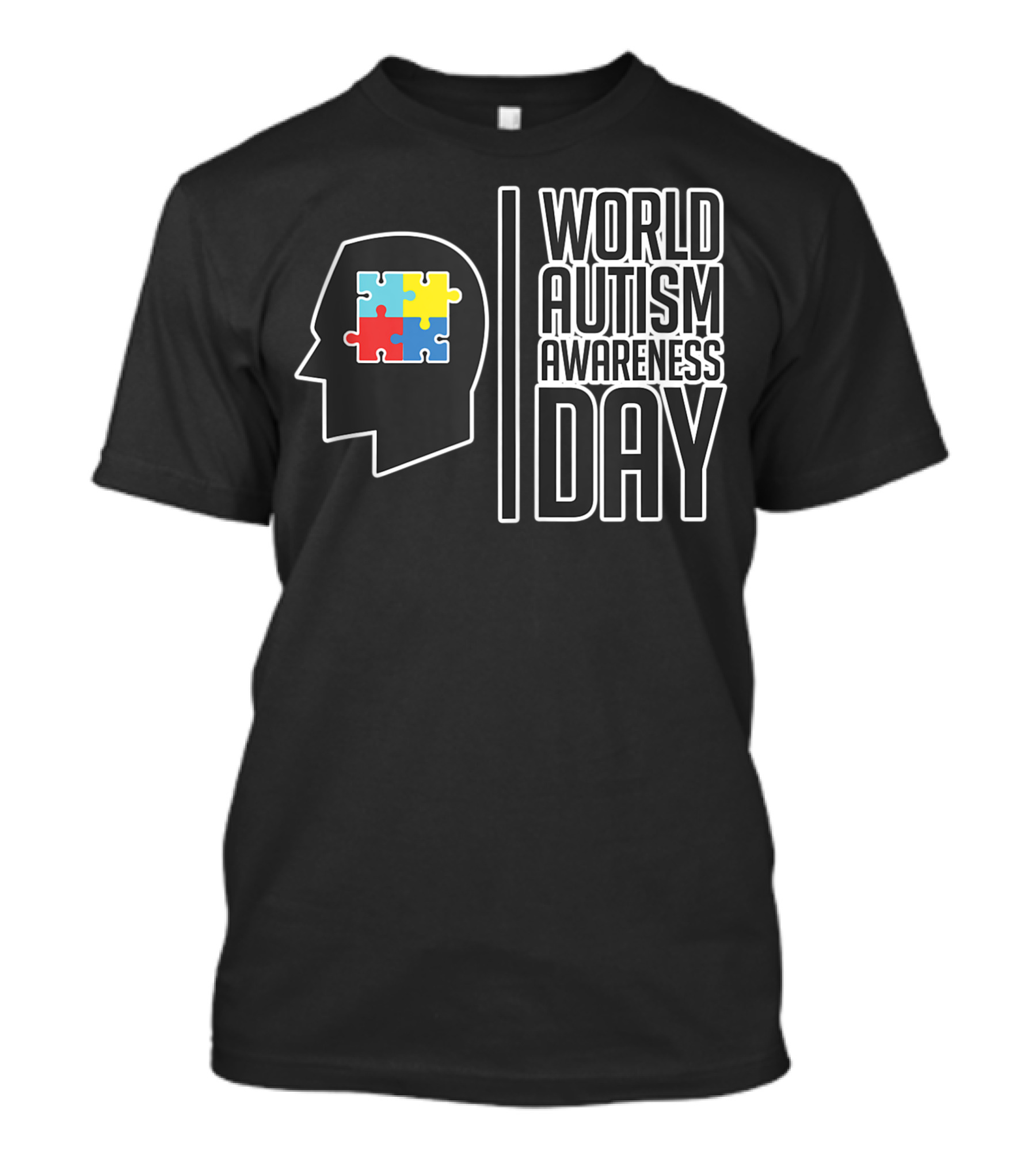 World Autism Day Autism Awareness Advocacy Puzzle Head T-Shirt