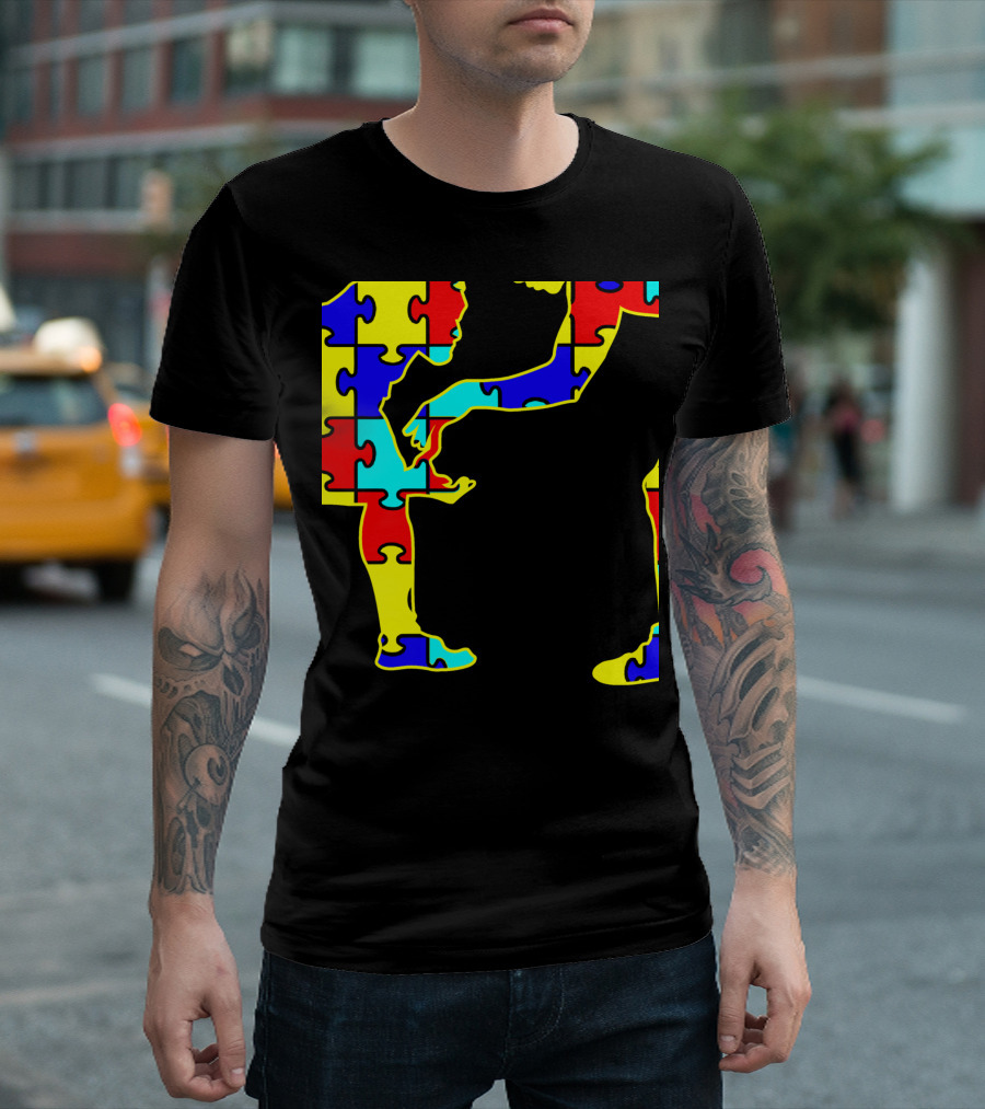 Wrestling Autism Puzzle Piece T-Shirt
