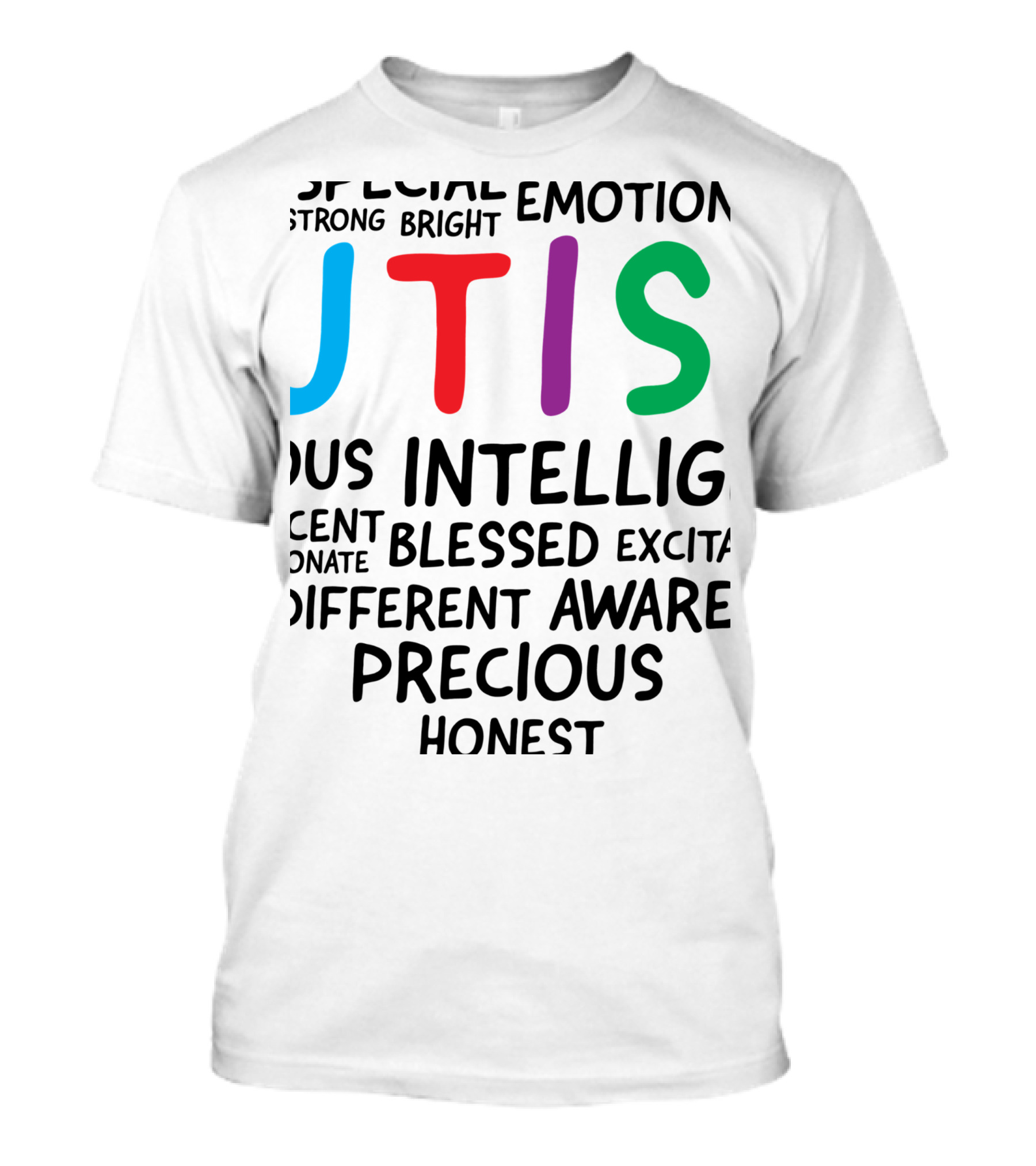 Autism Awareness Special Bright Precious Intelligent Blessed Different T-Shirt