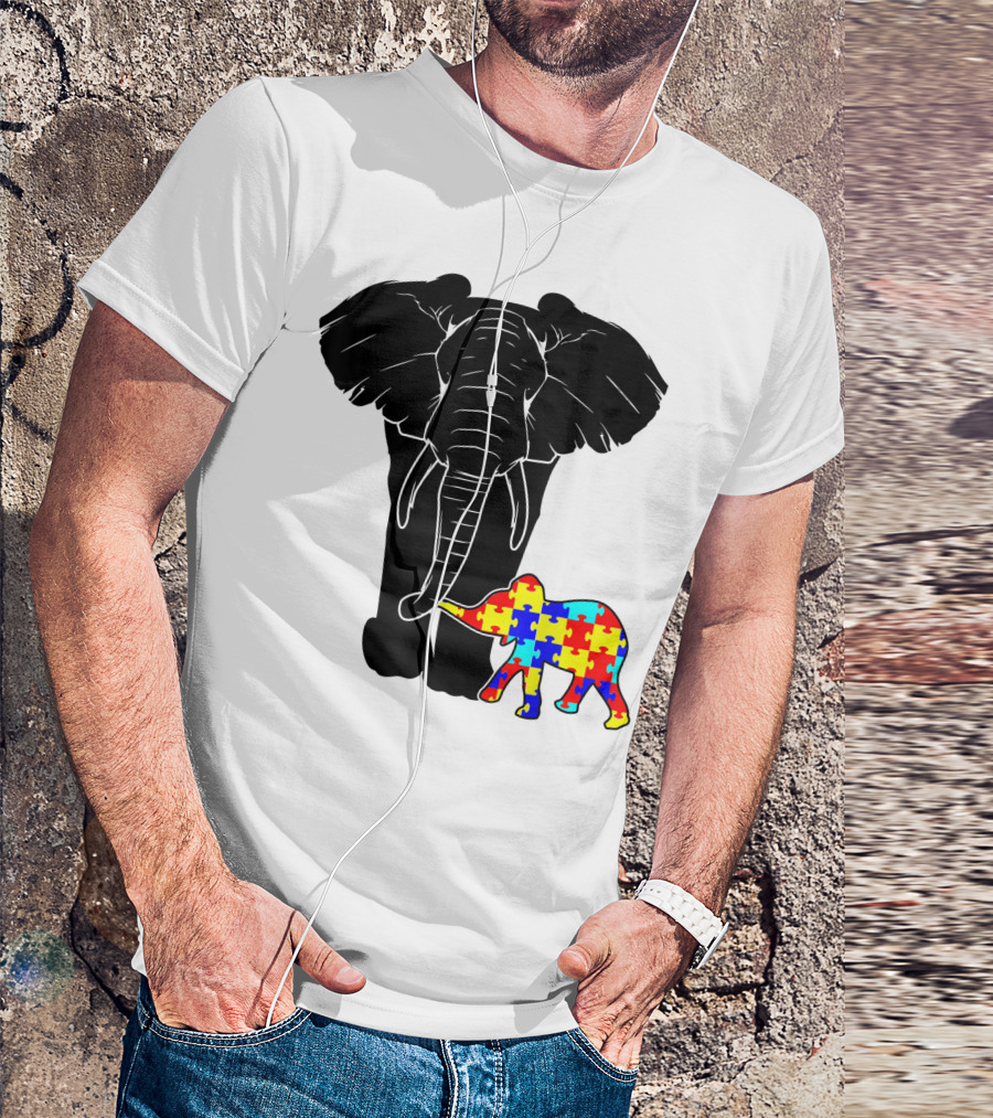 Autism Elephant Puzzle Autism Awareness T-Shirt