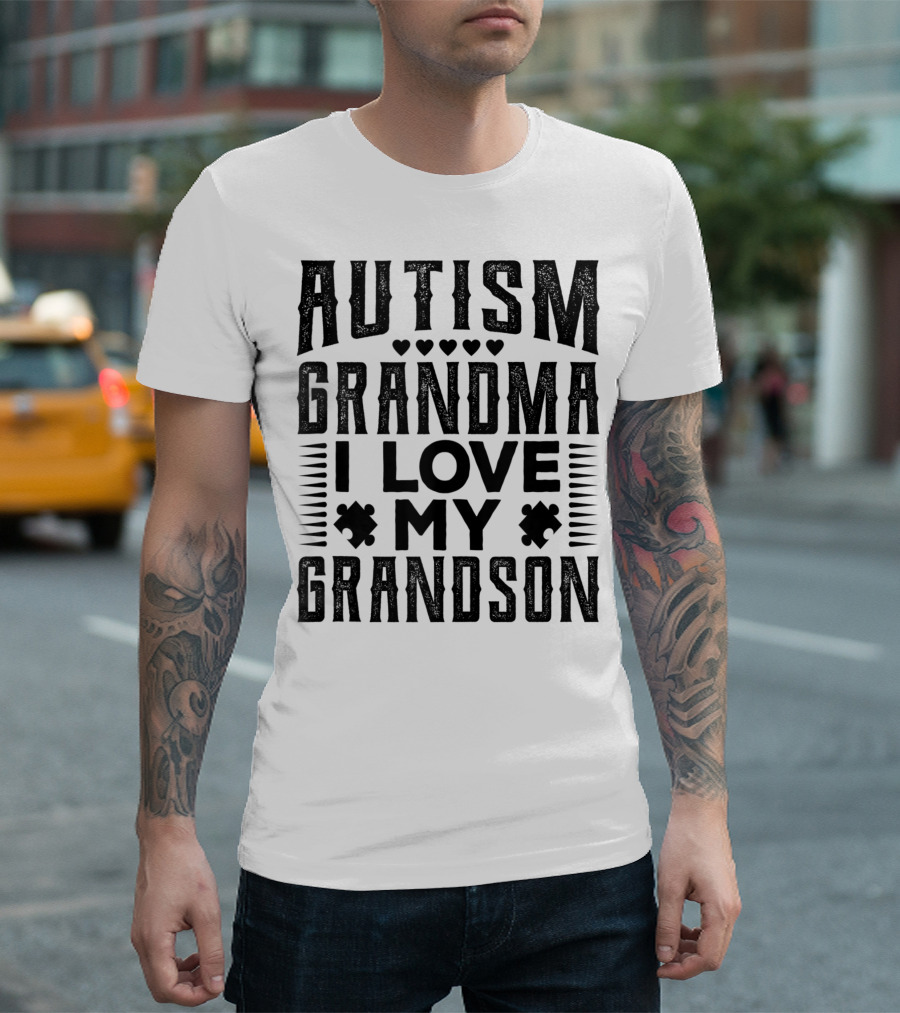 Autism Grandma I Love My Grandson T-Shirt
