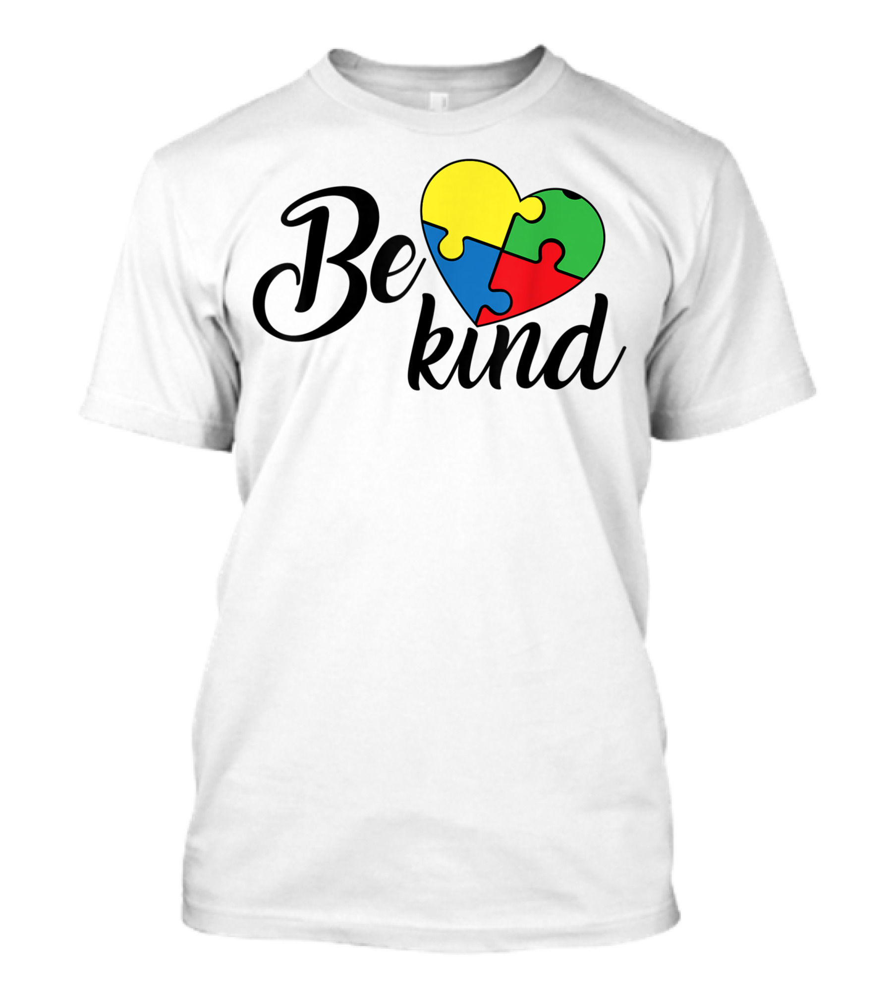 Be Kind Puzzle Heart Autism Support Family Matching T-Shirt