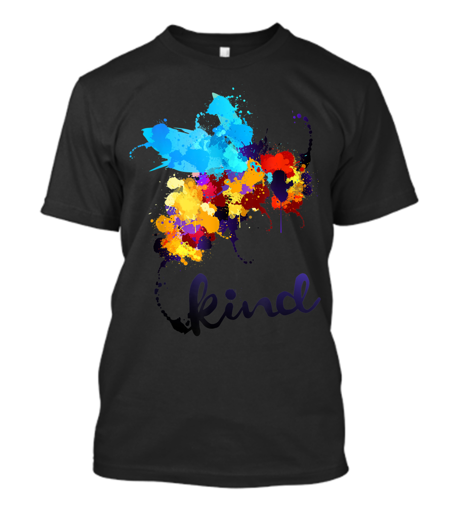 Bee Kind Colorful Paint Splatter Anti Bullying Awareness T-Shirt
