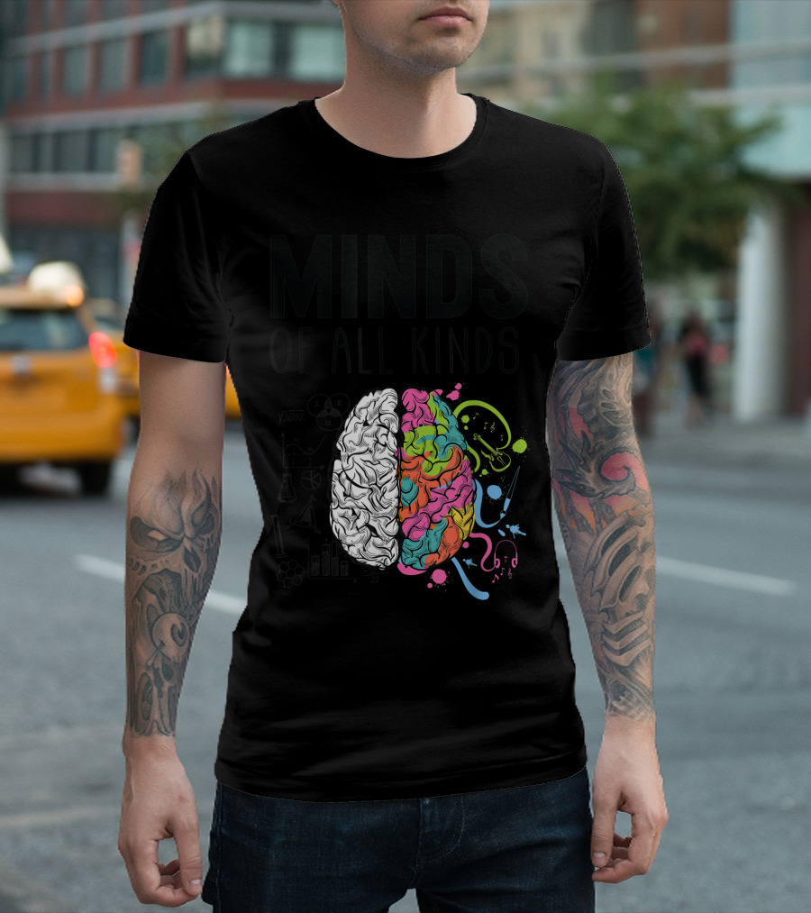 MINDS OF ALL KINDS Neurodiversity Brain T-Shirt