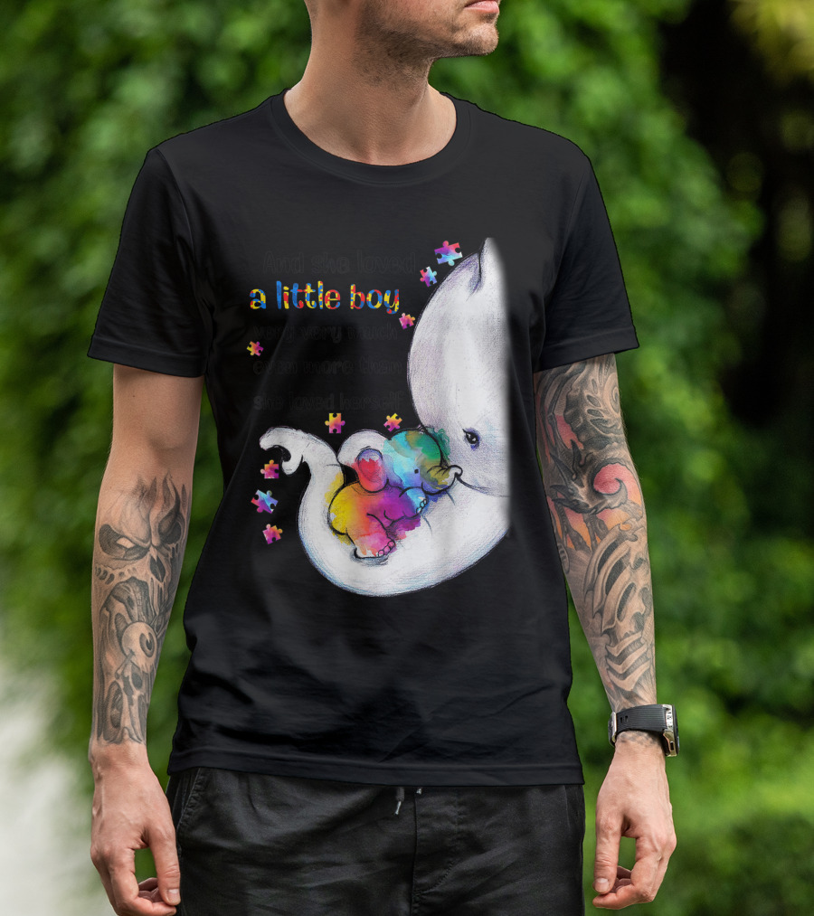 And She Loved A Little Boy Very Much Even More Than She Loved Herself Autism Awareness T-Shirt