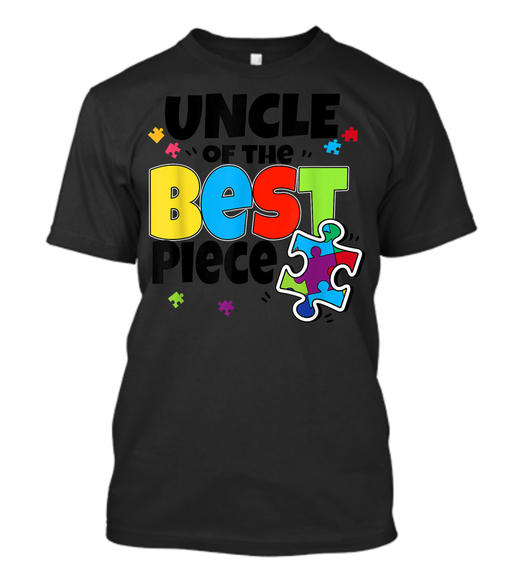 Uncle Of The Best Piece Autism Puzzle Family Awareness T-Shirt